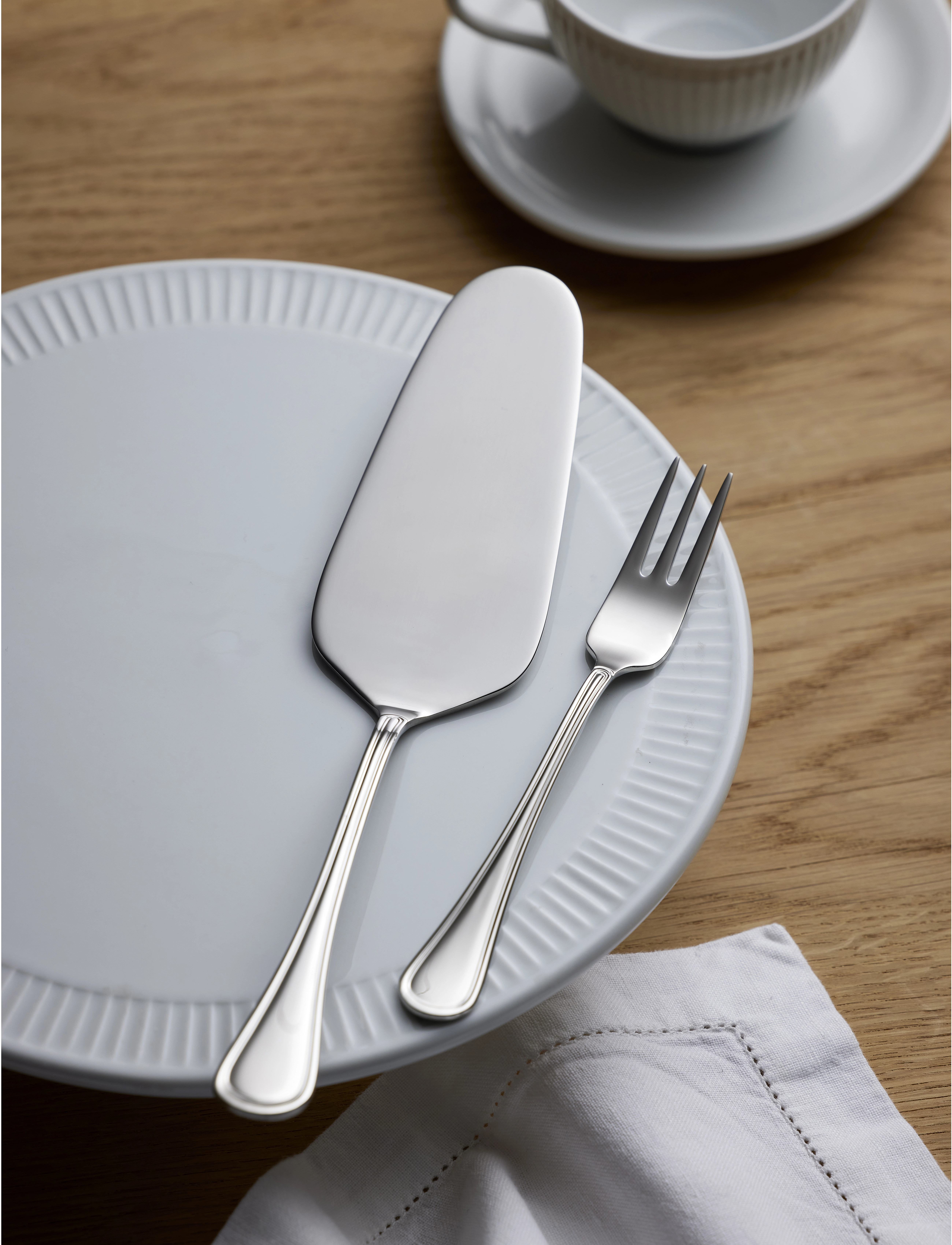 Gense Kagegaffel Oxford 16,2 Cm Blank Stål, L:16.2 cm, Cutlery, Silber - Forks, Homeware