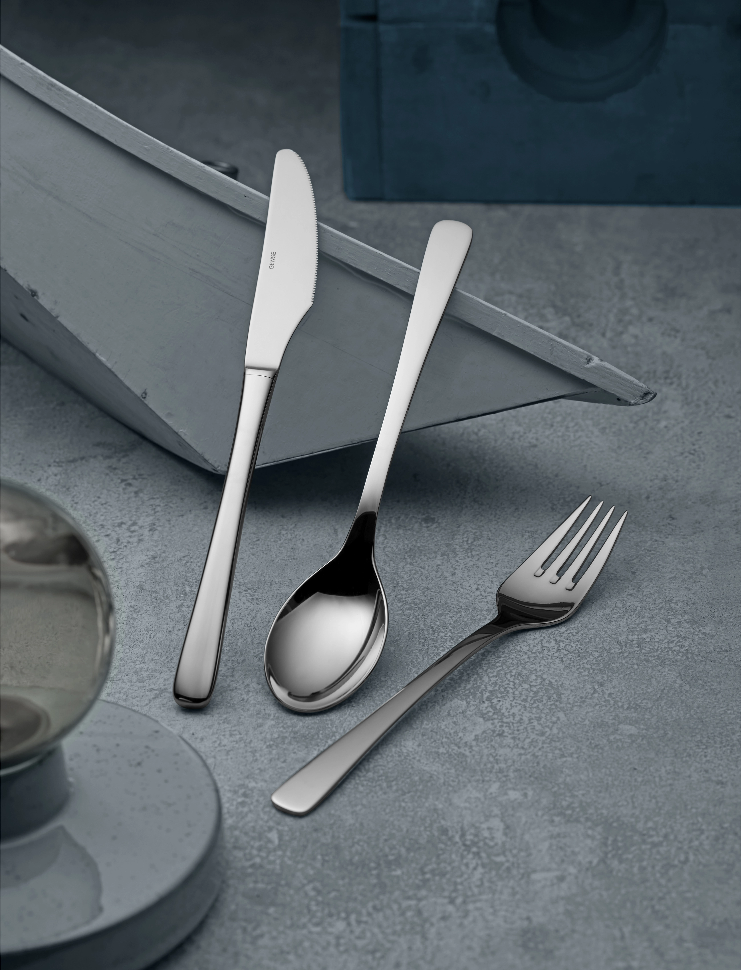 Gense Spiseske Steel Line 19,8 Cm Blank Stål, L19.5 cm, Spoons, Silber - Table Homeware