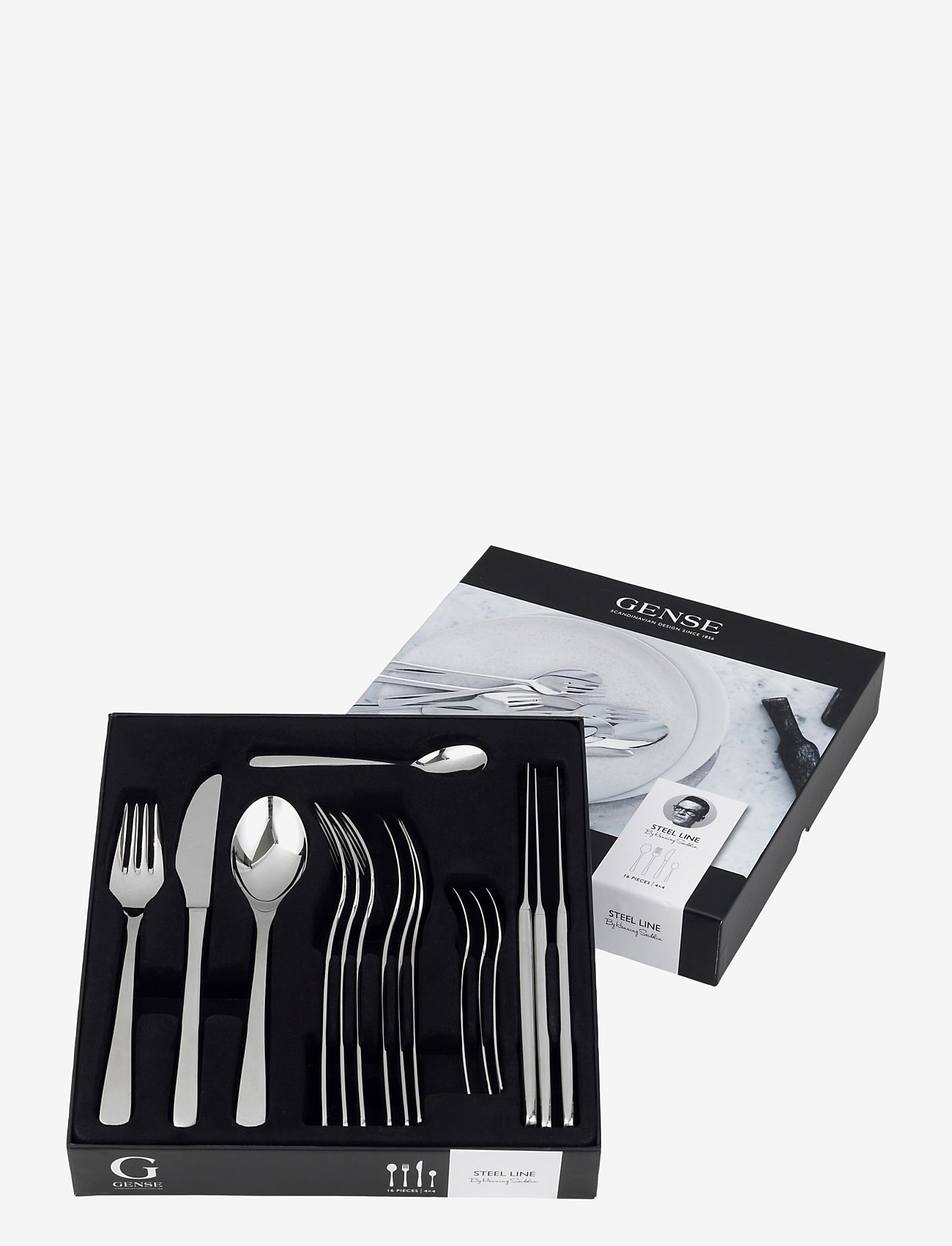 Gense - Cutlery set Steel Line - besteksets - metal - 1