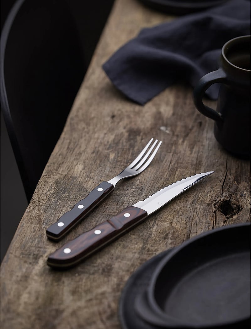 Gense - Steak fork Old Farmer Classic - grill- & steakbesteck - wood/steel - 0