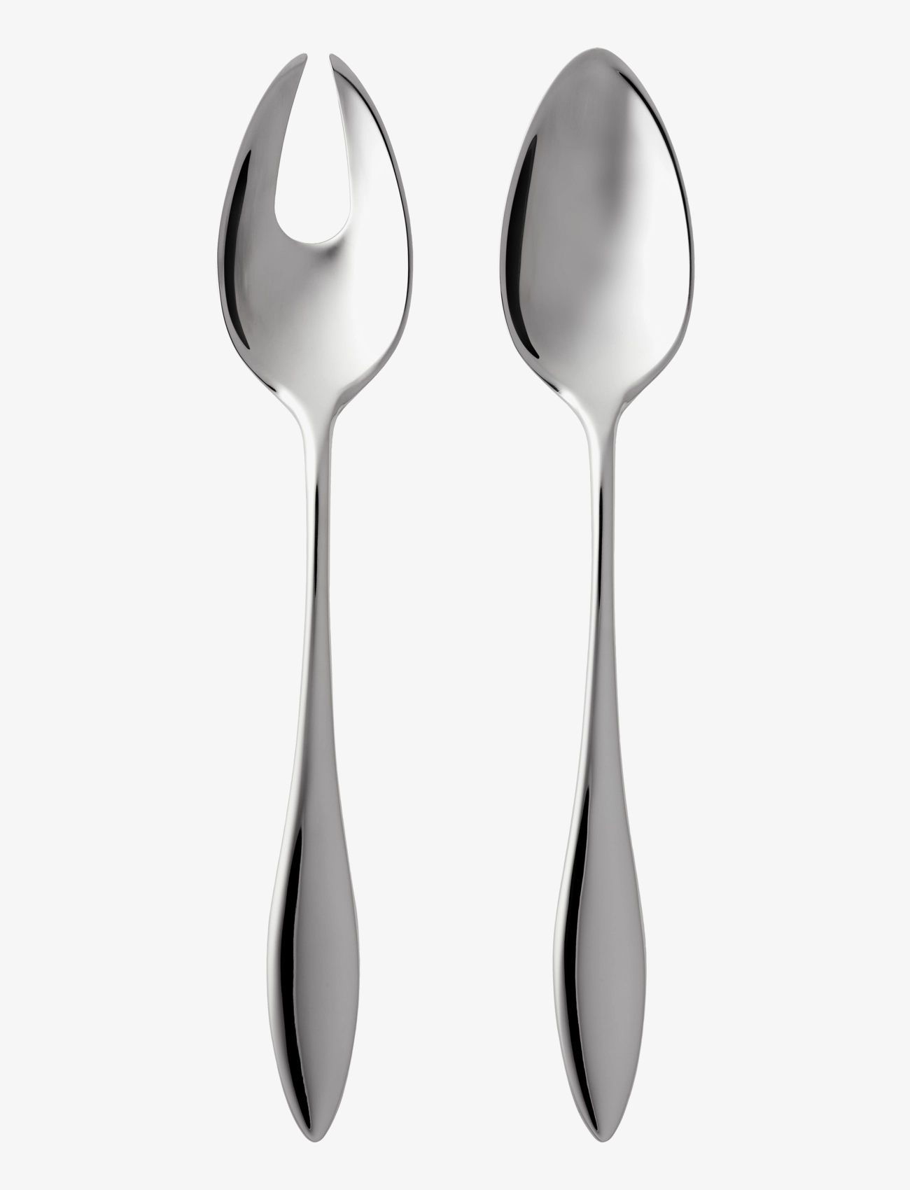 Gense Salatbestik Indra 27,6 Cm Blank Stål 2 Pcs Set, Salatbestik, Sølv, Str: L27.6CM