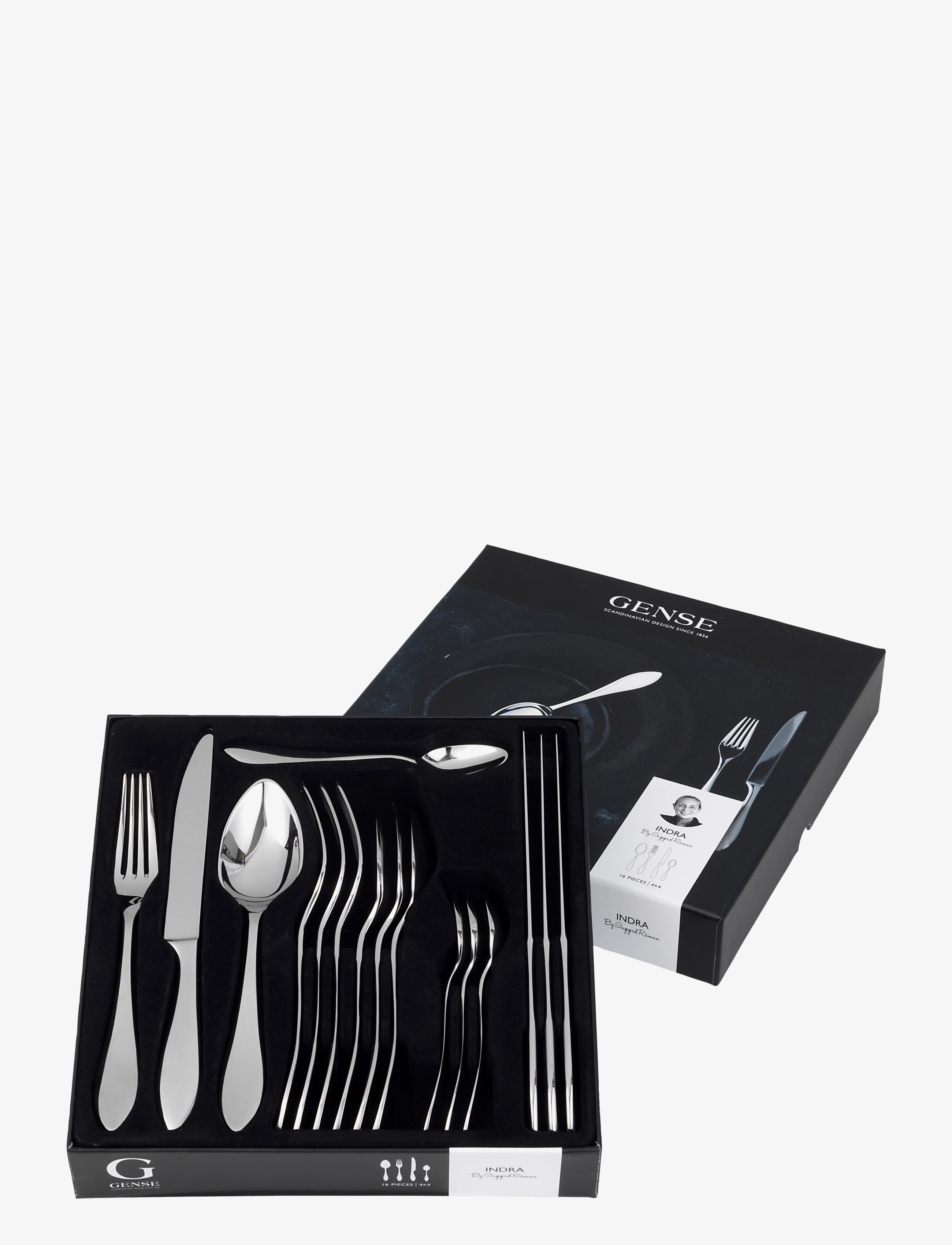 Gense Bestickset indra 16 delar blank stål - Bestickset - METAL / silver