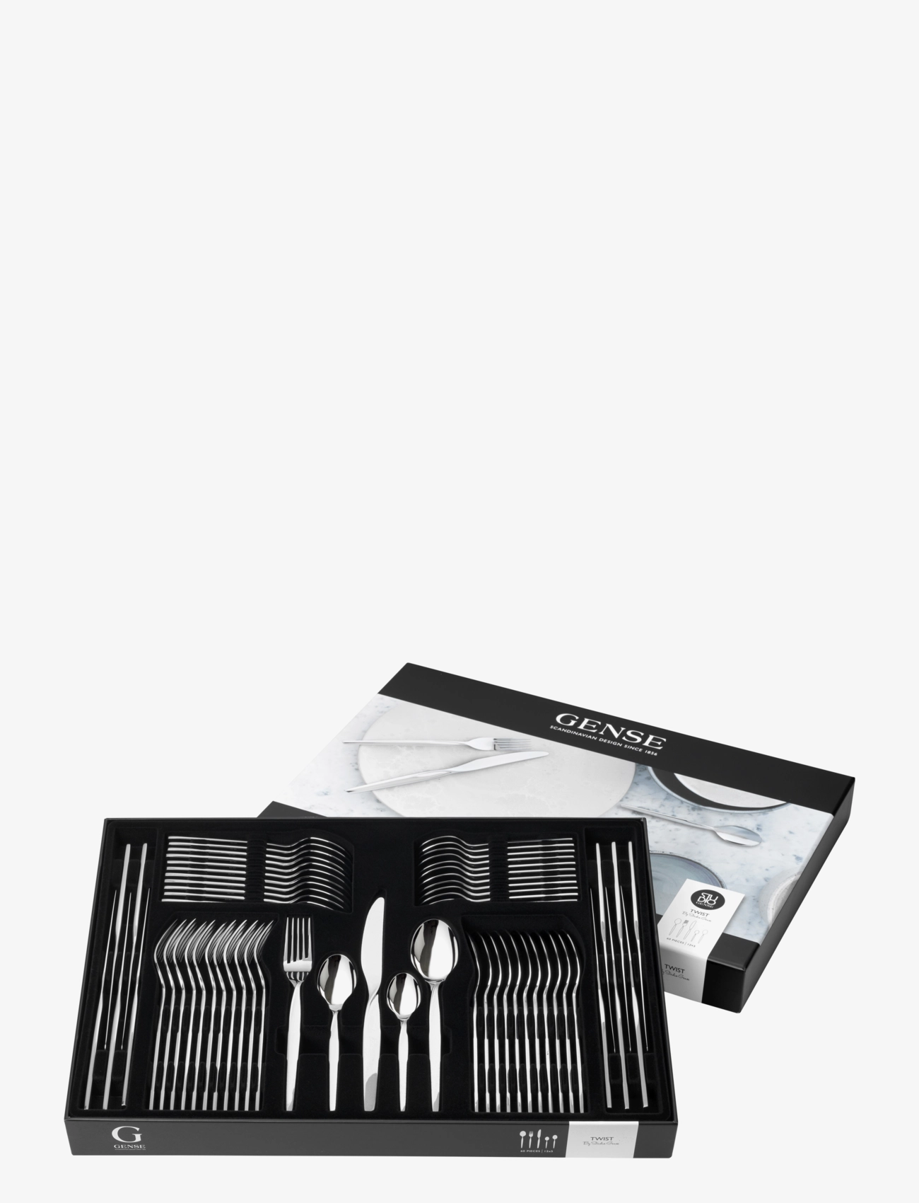 Gense Cutlery set Twist - Borðbúnaður - METAL / silver