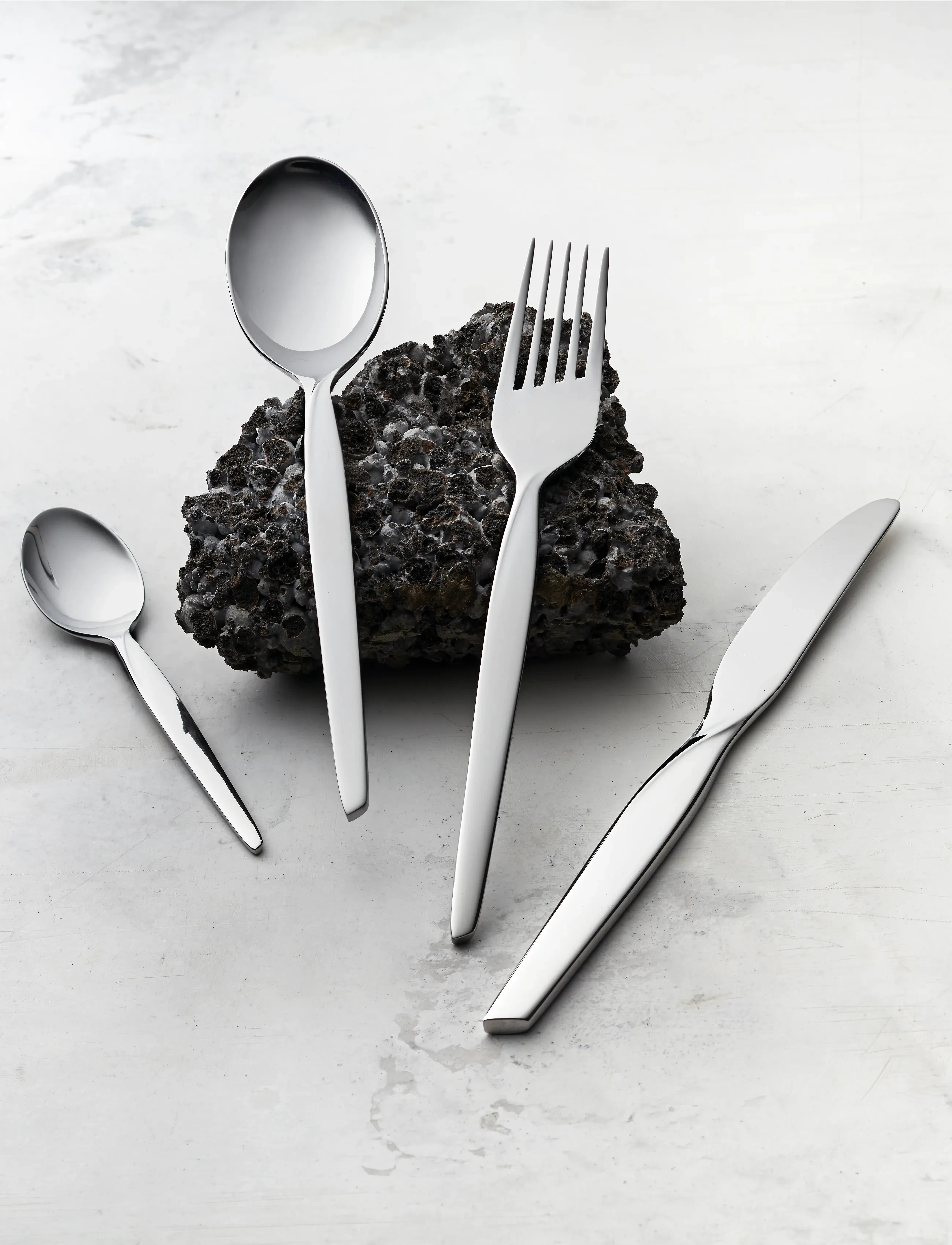 Gense Bestiksæt Twist 60 Dele Blank Stål, One Size, Cutlery, Silber - Cutlery Set, Homeware