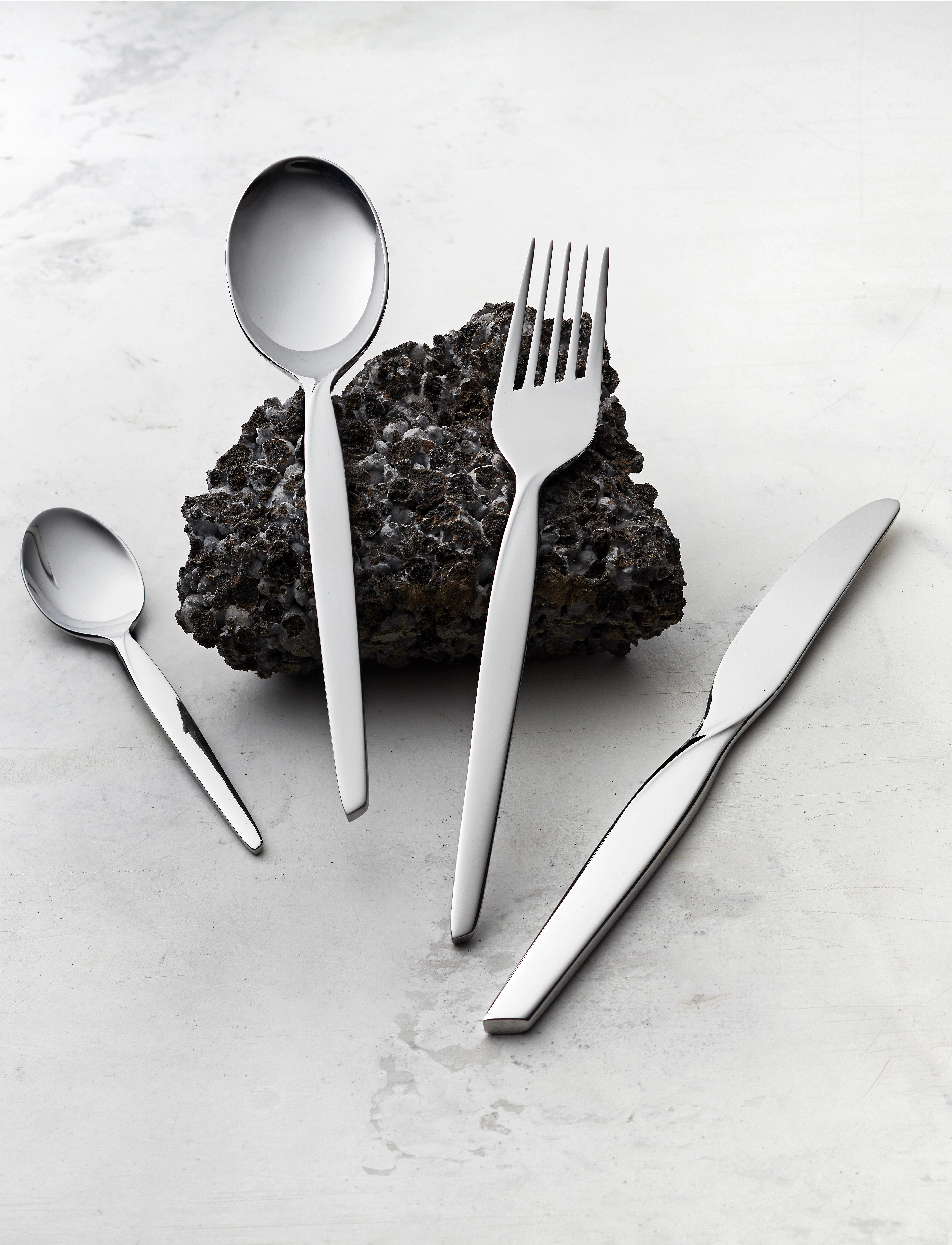 Gense Kagegaffel Twist 16 Cm 6 Stk. Blank Stål, L16 cm, Cutlery, Silber - Forks, Homeware