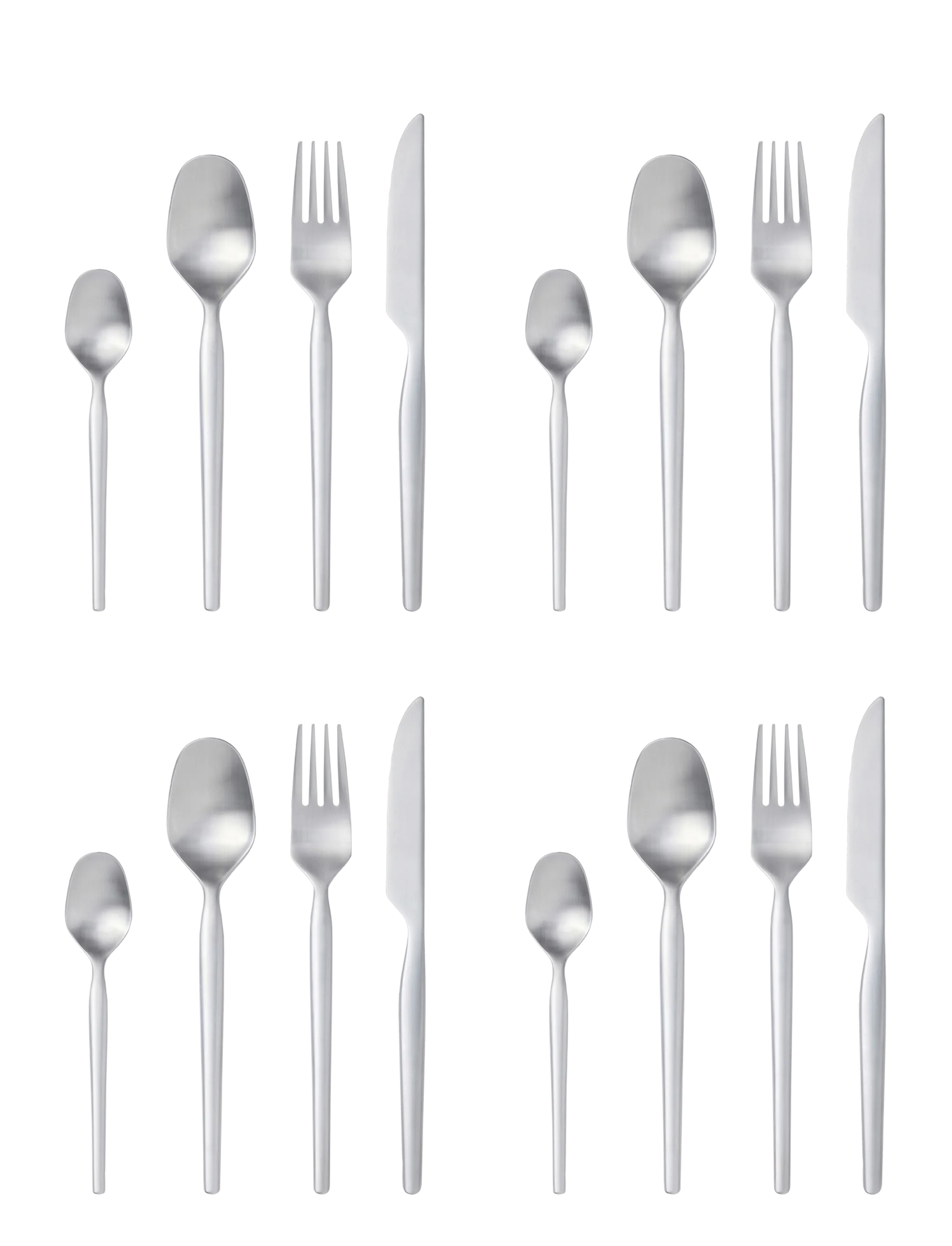 Gense Bestiksæt Dorotea 16 Dele Mat Stål, One Size, Silver, Bestik > Bestiksæt, Unisex