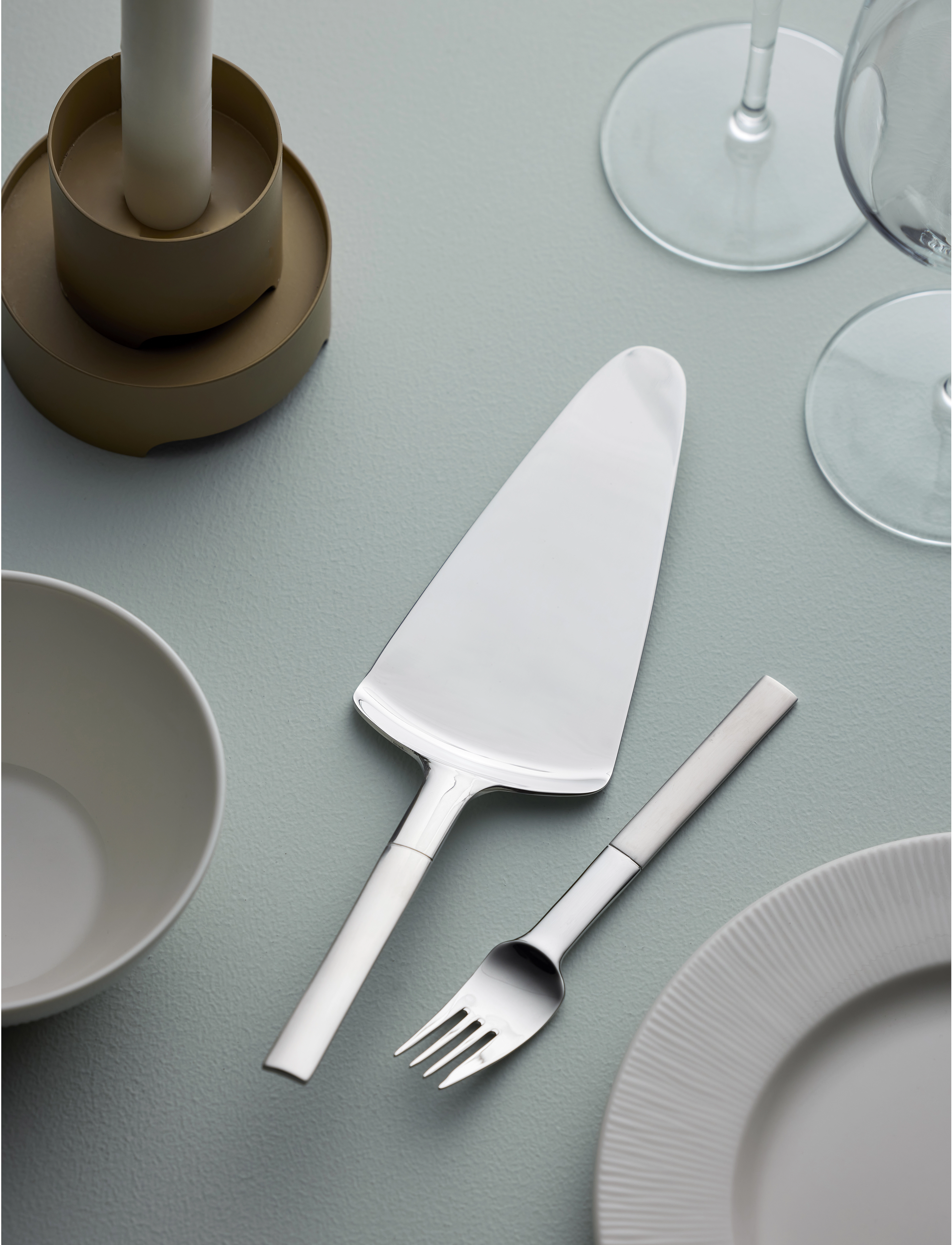 Gense Kagespade Nobel 24,7 Cm Mat/Blank Stål, L25 cm, Cutlery, Silber - Cake Knifes, Homeware