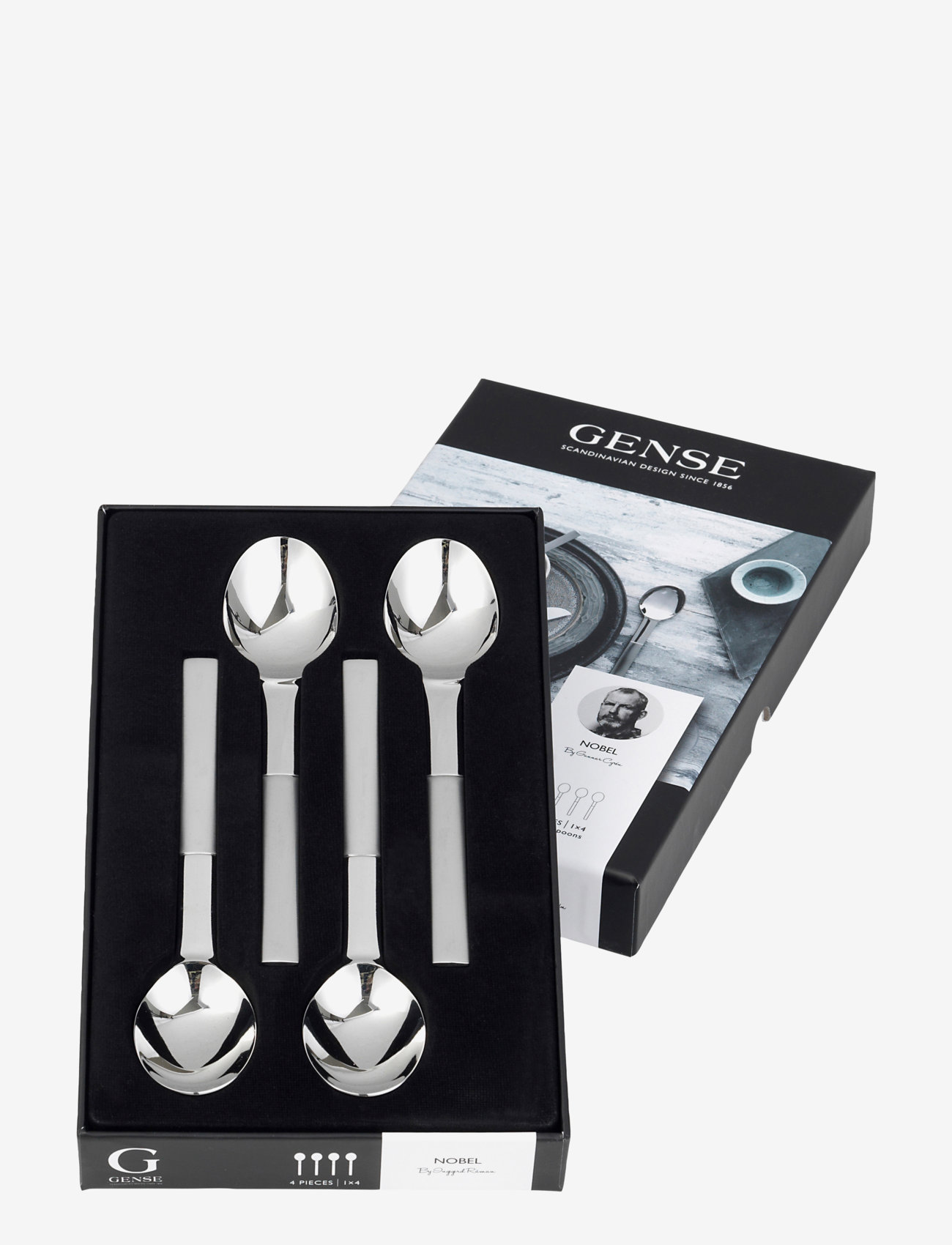 Gense - Dessert spoon 4pack Nobel - dessertlöffel - metal - 1