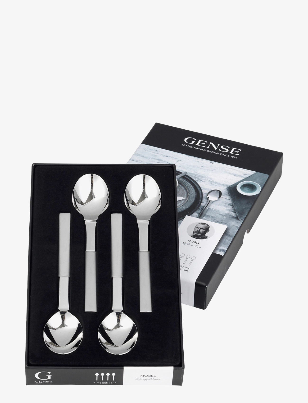 Gense Dessert spoon 4pack Nobel - Spoons - METAL / silver