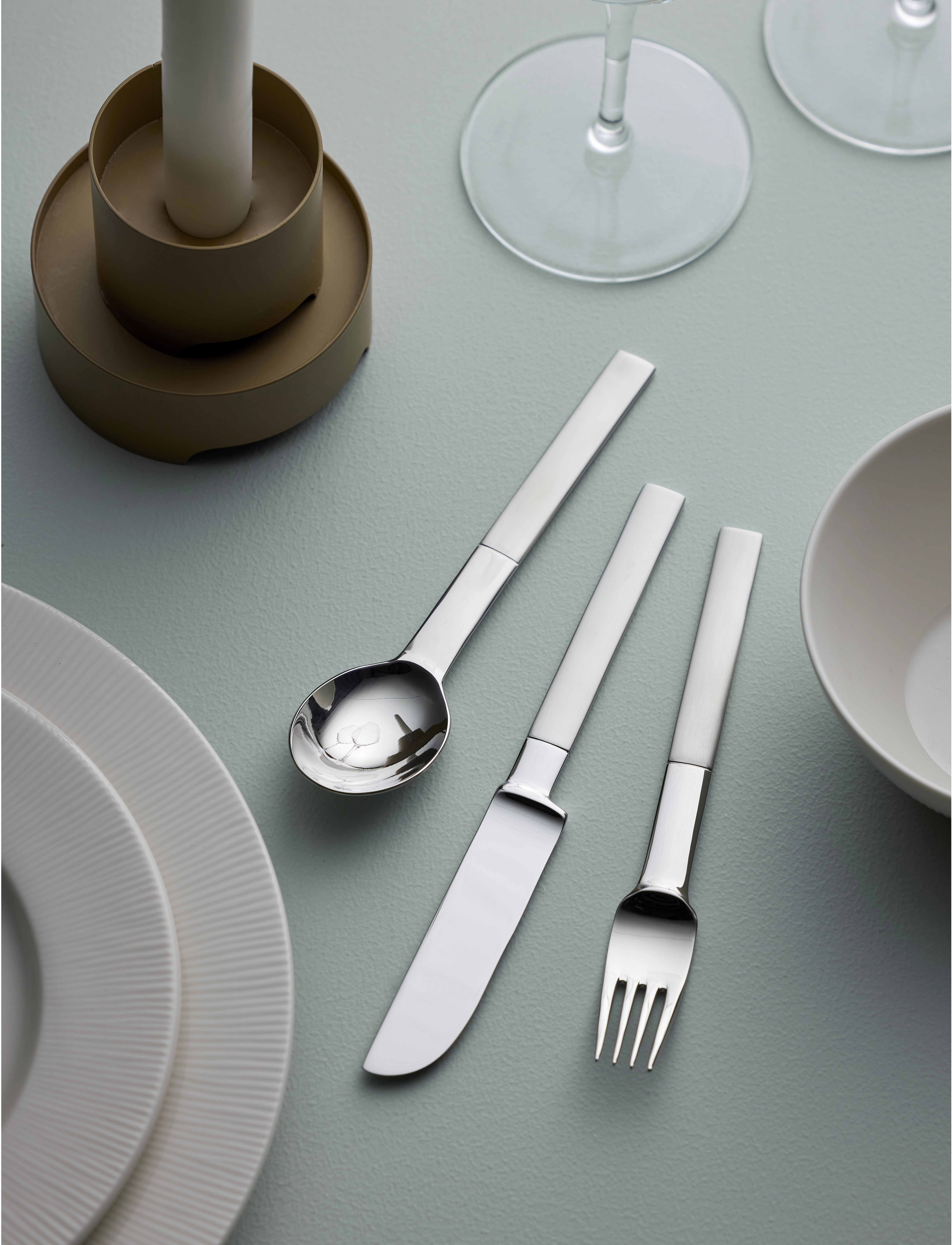 Gense Dessertske Nobel 16,5 Cm 4 Stk. Mat/Blank Stål, L15.2 cm, Spoons, Silber - Dessert Homeware