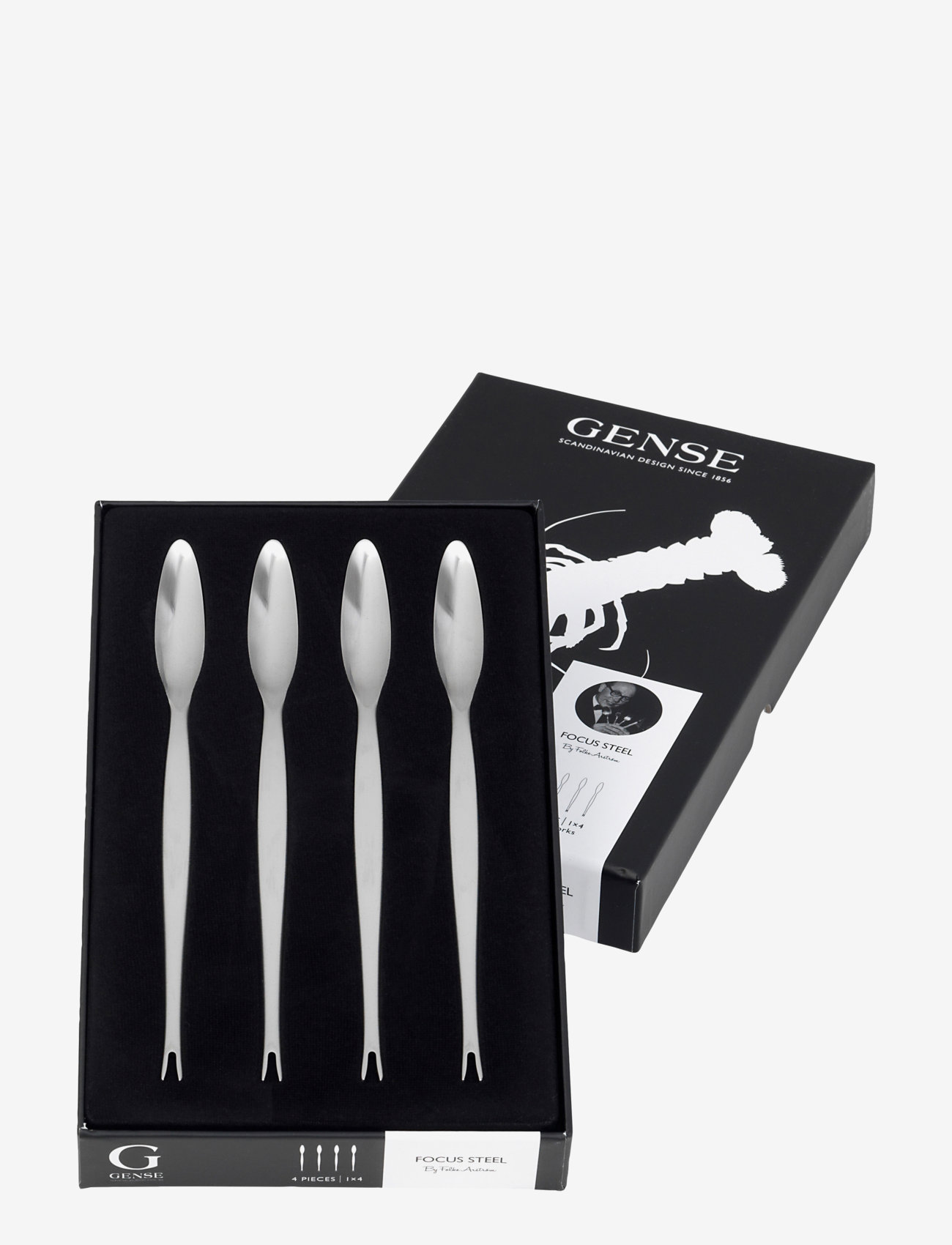 Gense - Lobster fork 4pack Focus de Luxe - lowest prices - black/steel - 0