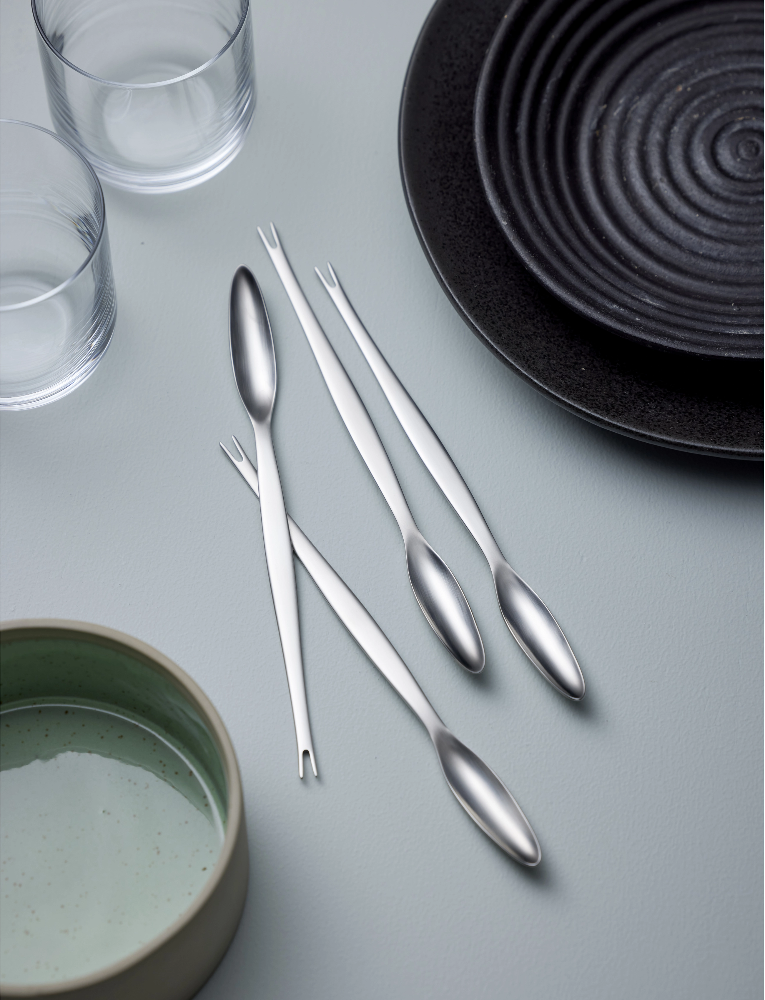 Gense - Lobster fork 4pack Focus de Luxe - meeresfrüchte-besteck-sets - black/steel - 4