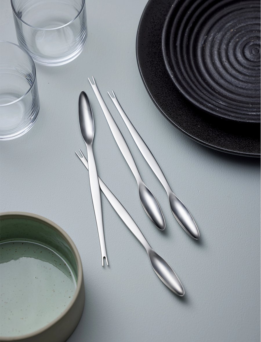 Gense - Lobster fork 4pack Focus de Luxe - meeresfrüchte-besteck-sets - black/steel - 4