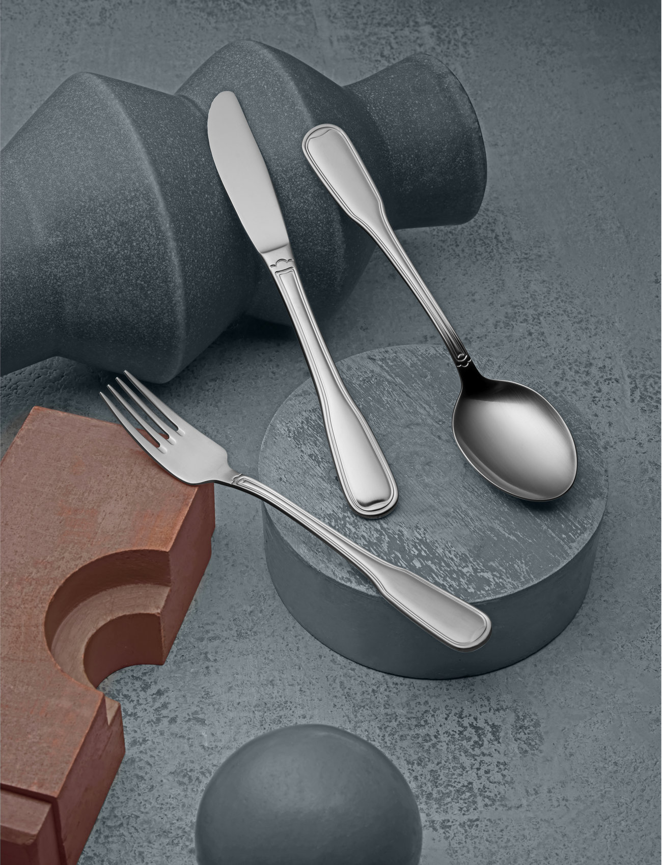 Gense - Table spoon Attaché 19,5 cm Matte steel - ruokalusikat - grey - 1