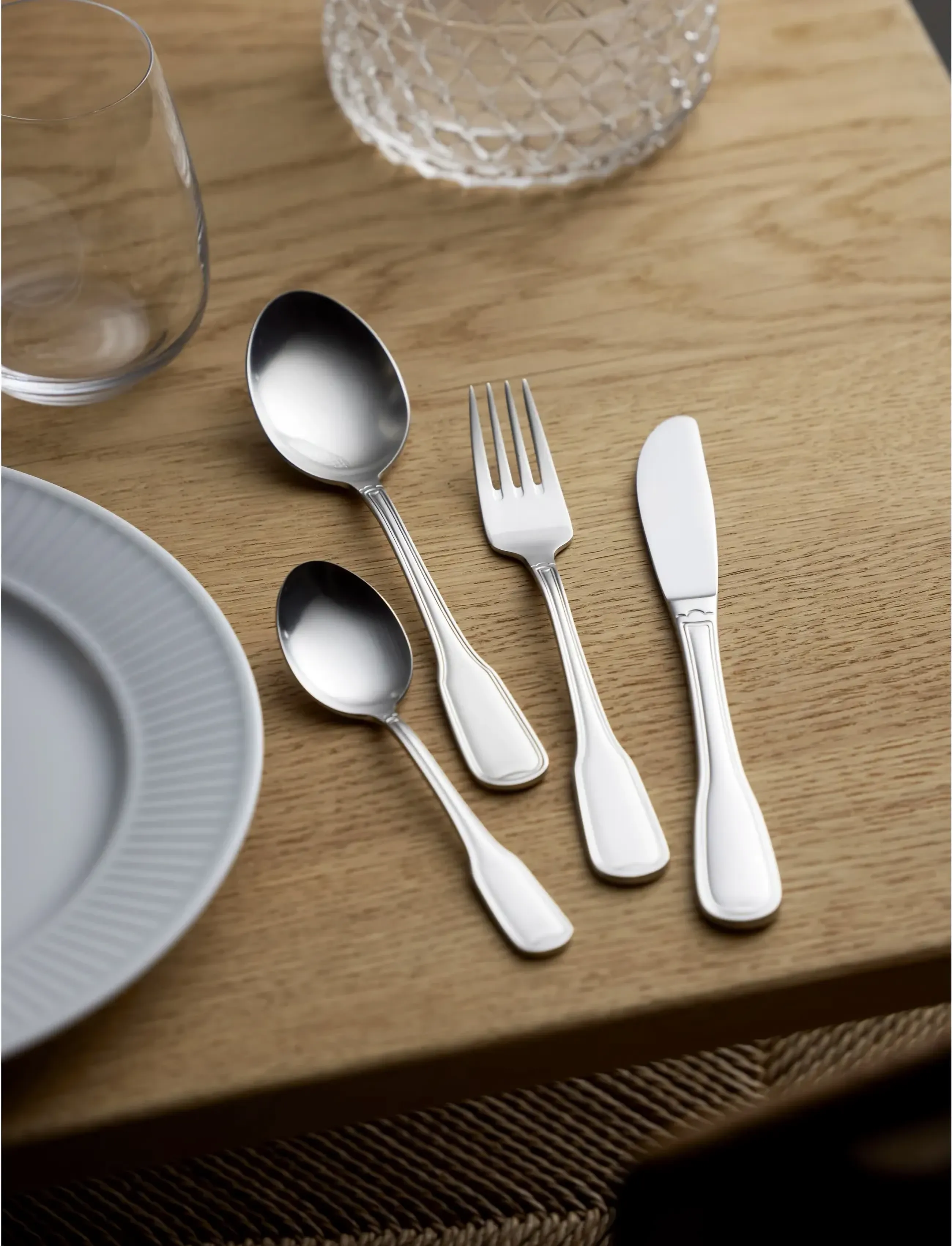 Gense Bordgaffel Attaché 19 Cm Mat Stål, L:19 cm, Cutlery, Silber - Forks, Homeware