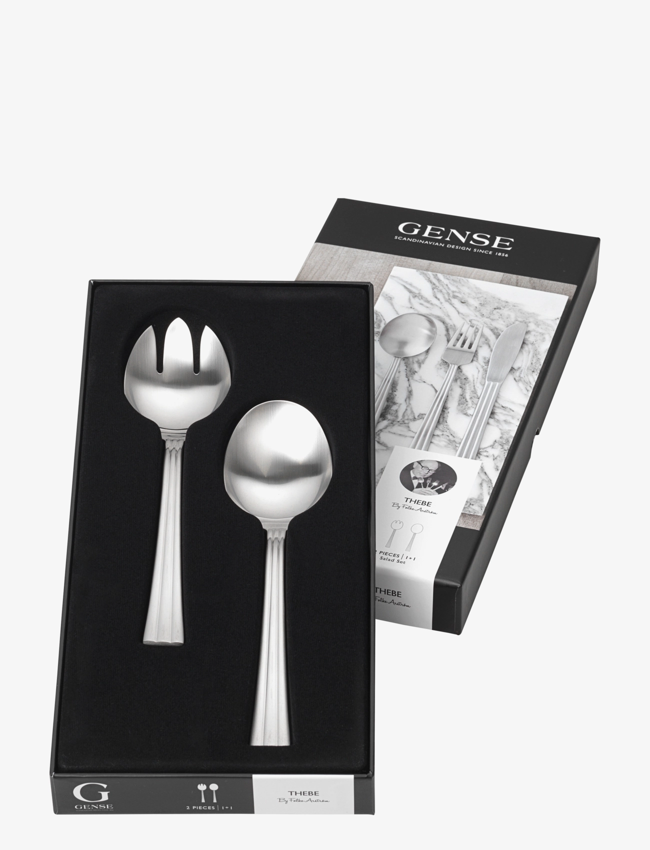 Gense Salatbestik Thebe 21 Cm Mat Stål, Salatbestik, Sølv, Str: L21CM