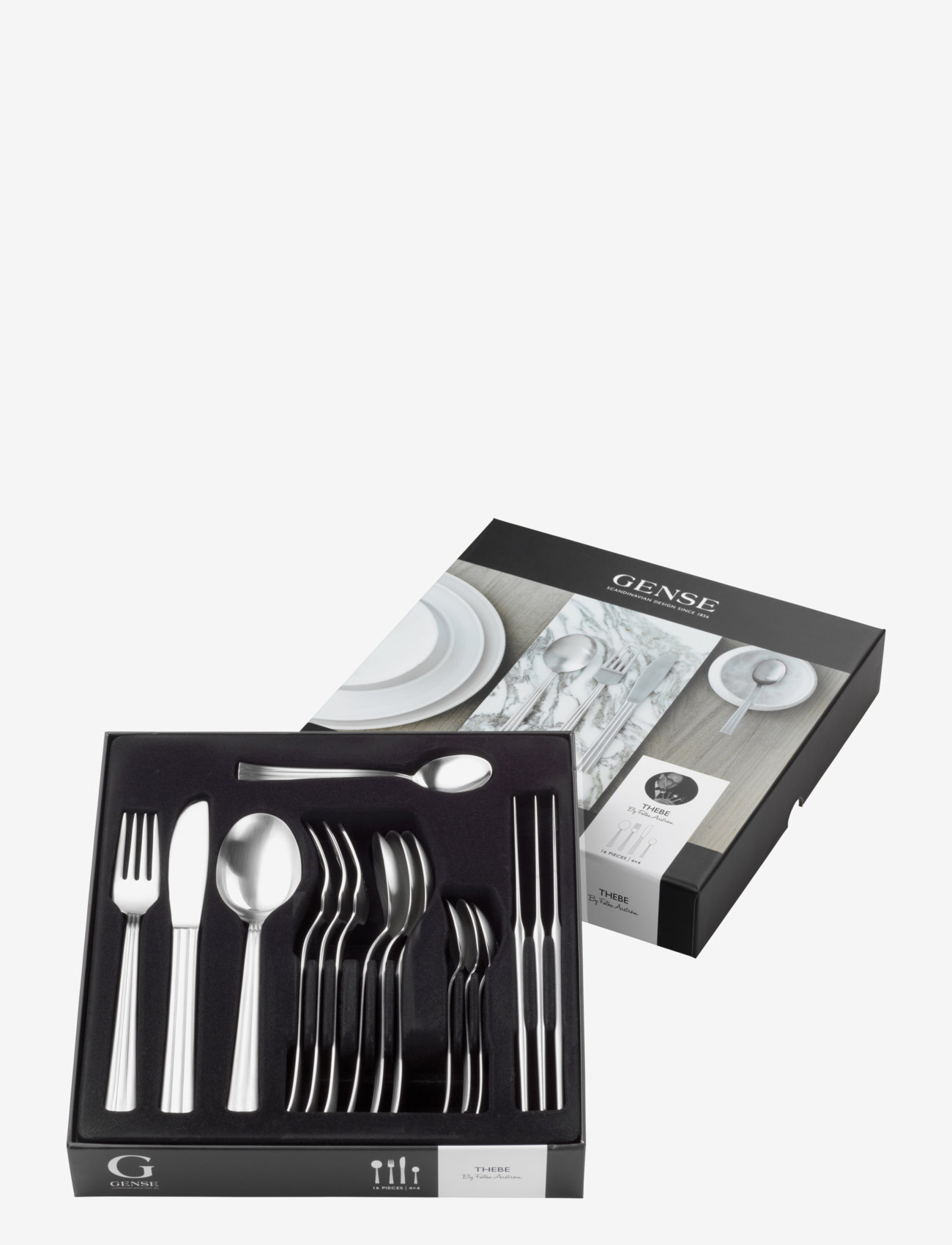 Gense - Cutlery set Thebe - cutlery sets - grey - 0