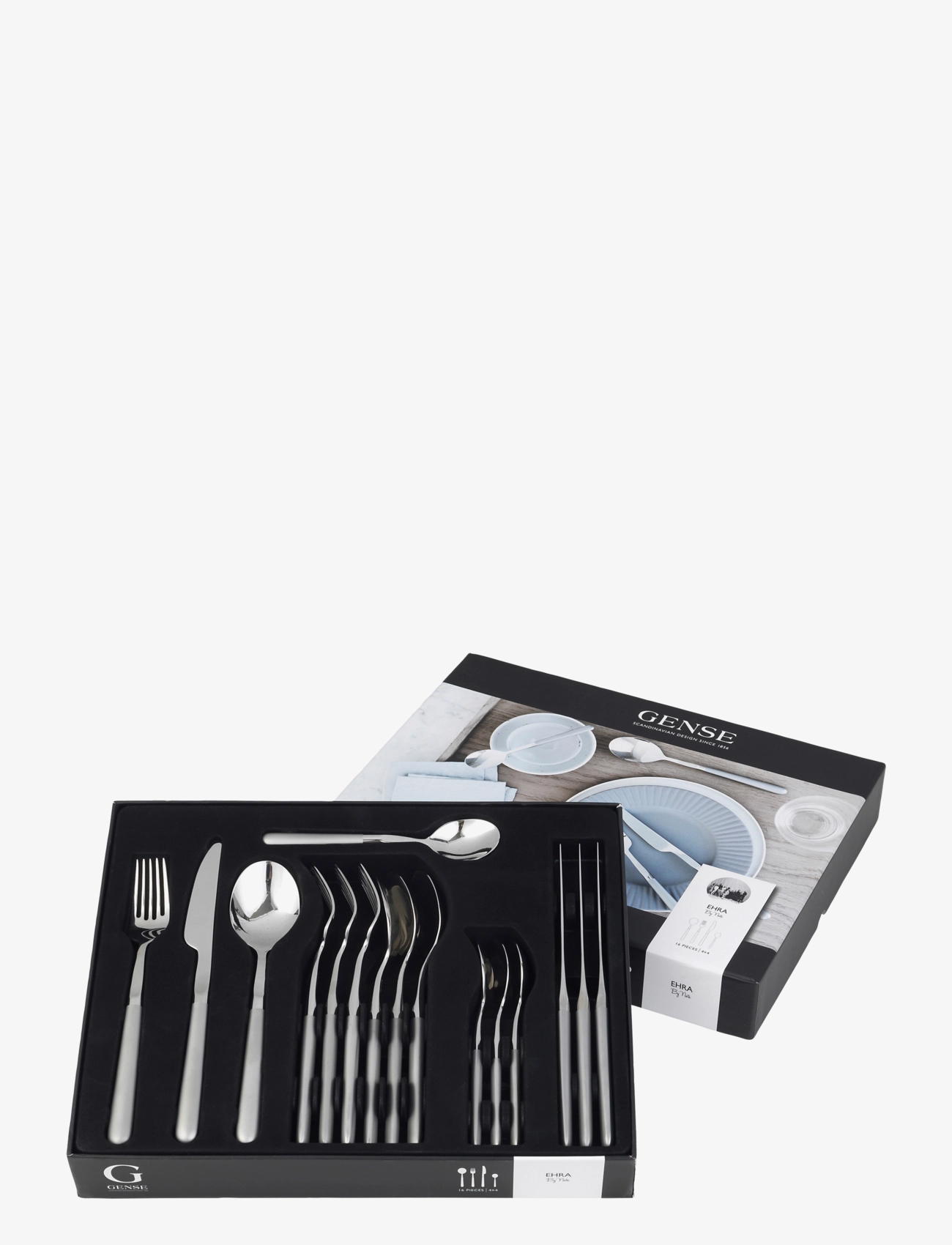 Gense - Bestickset ehra 16 delar matt stål - bestickset - grey - 5