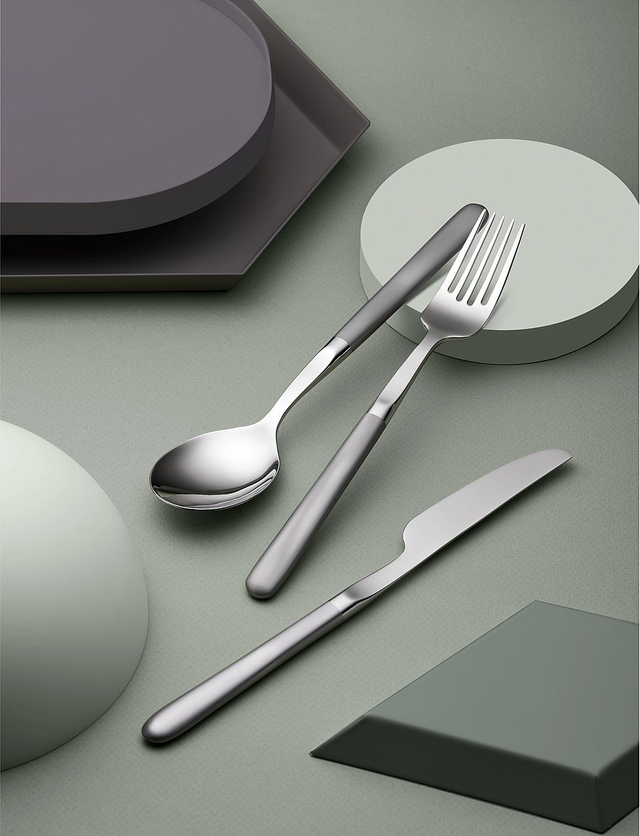 Gense - Cutlery set Ehra - söögiriistakomplektid - grey - 0