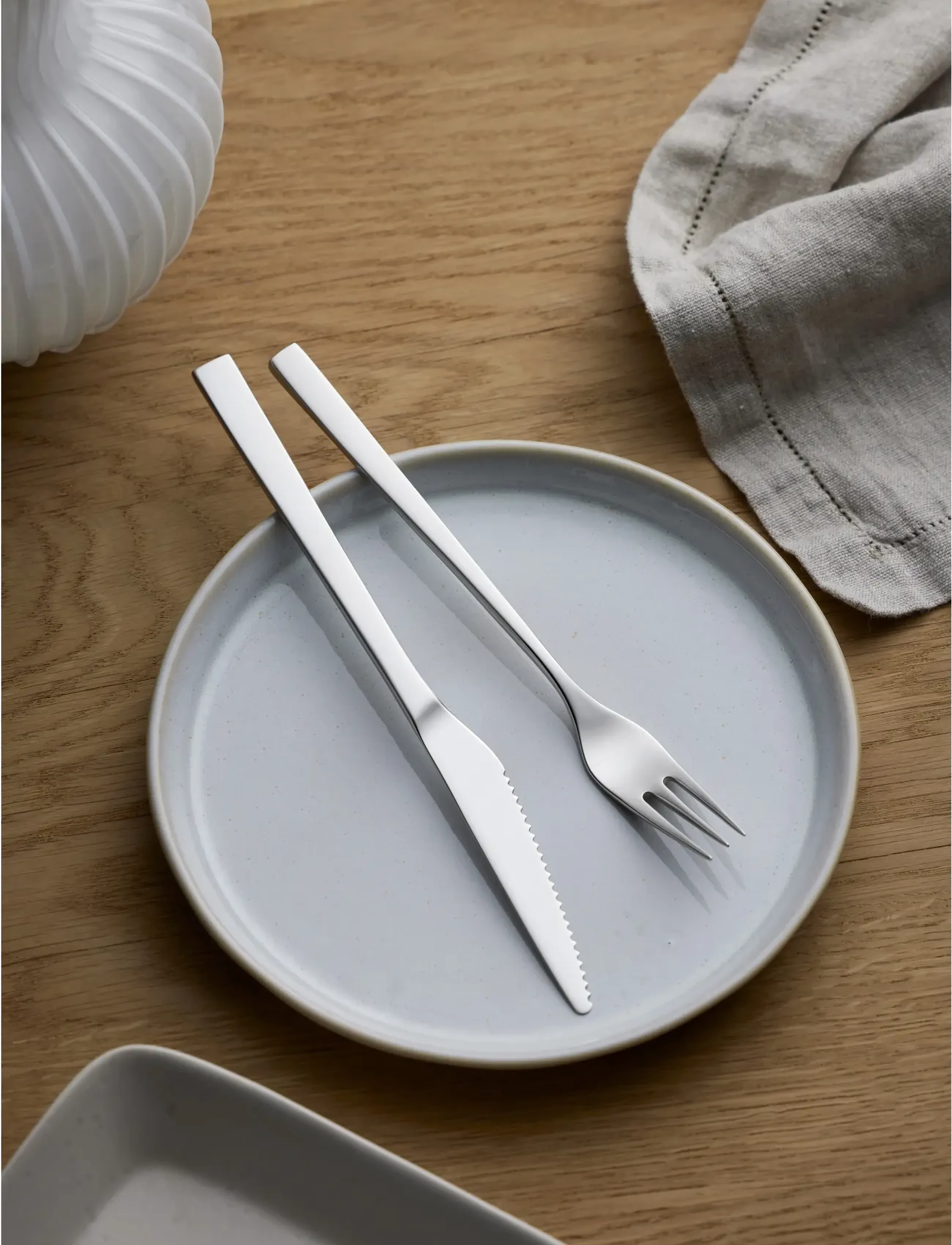 Gense Steakbestik/Grillbestik Fuga 12 Dele, 23.5X25.5X3 cm, Cutlery, Silber - Cutlery Set, Homeware