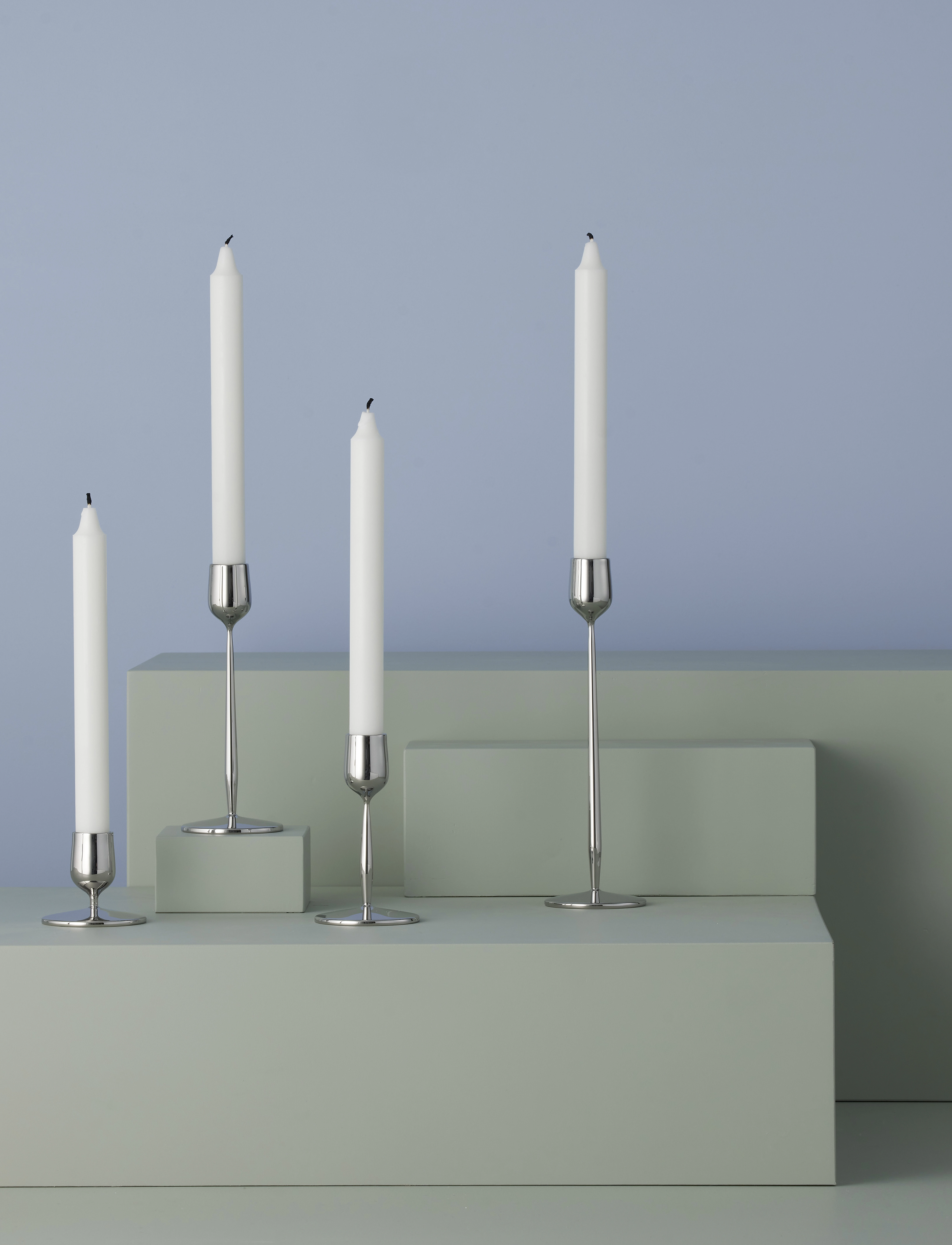 Gense - Lysestage Dorotea - lysestager - polished steel - 3