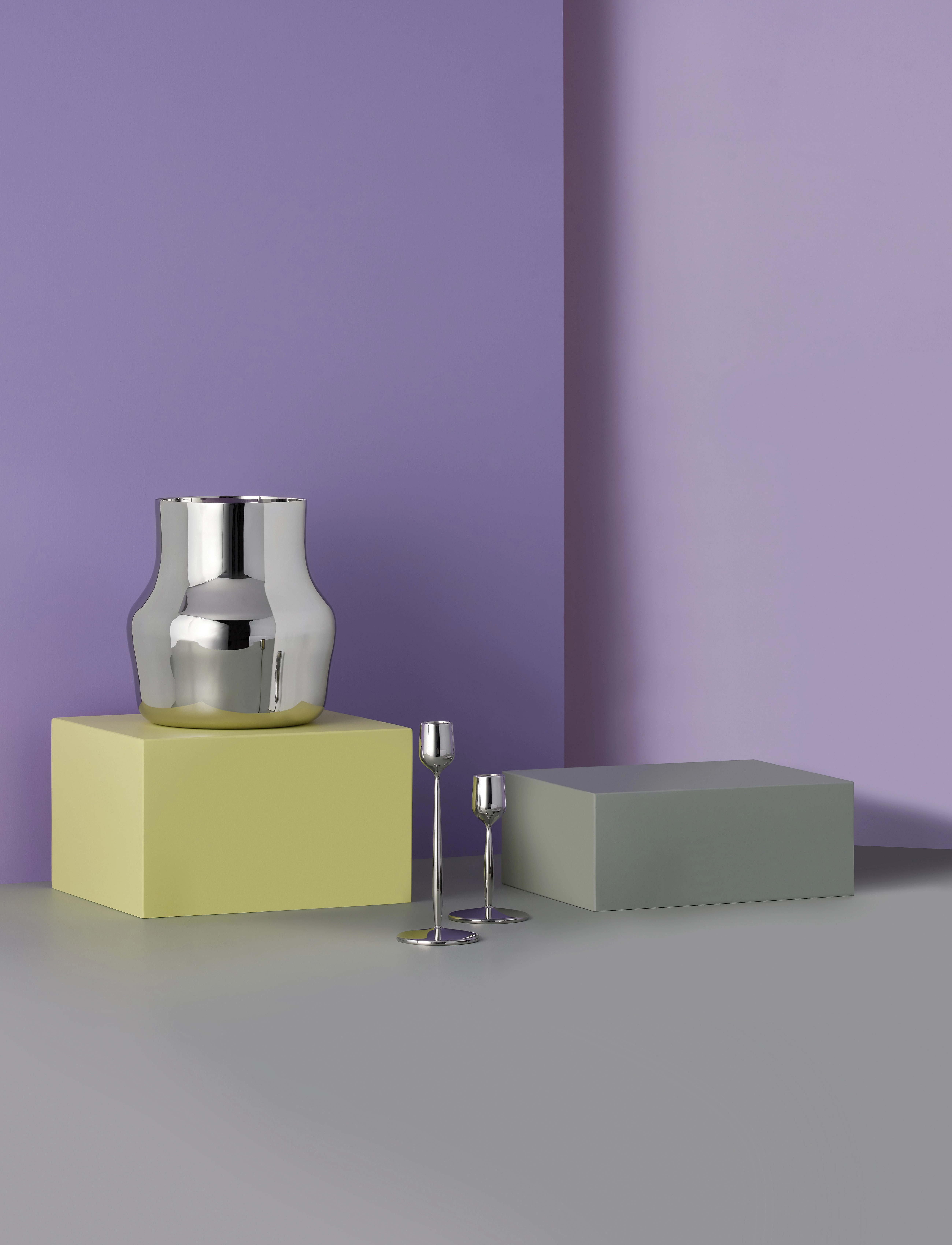 Gense Candlestick Dorotea - Konfirmatsioon - POLISHED STEEL / silver