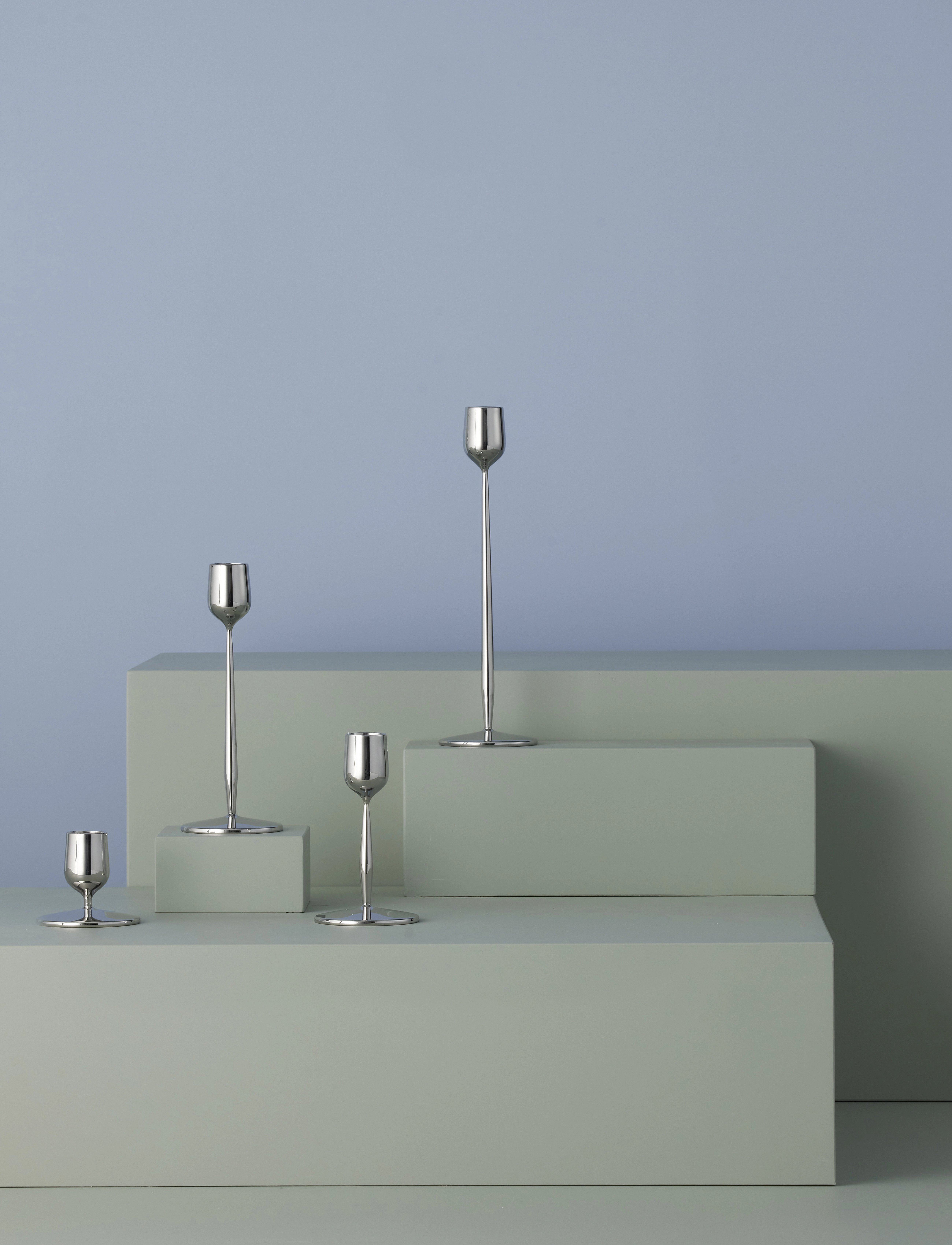 Gense - Candlestick Dorotea - Świeczniki - polished steel - 5