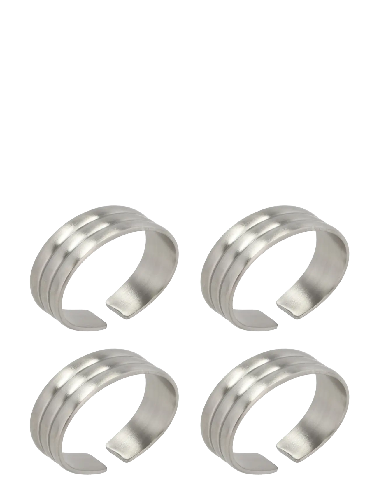 Gense Servietring Thebe 4 Stk., Servietring og -holder, Sølv, Str: 4.3X 3.2CM