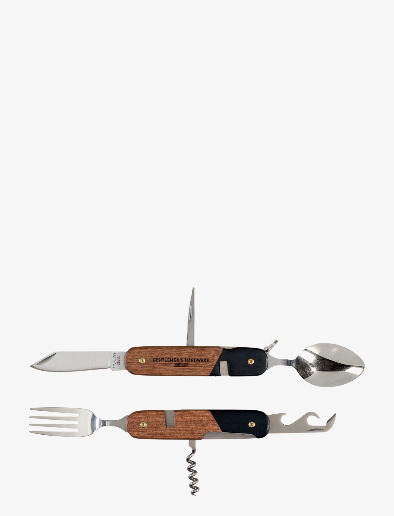 Gentlemen's Hardware - Camping Cutlery Tool Wood 2pcs set - shop by price - brown - 2