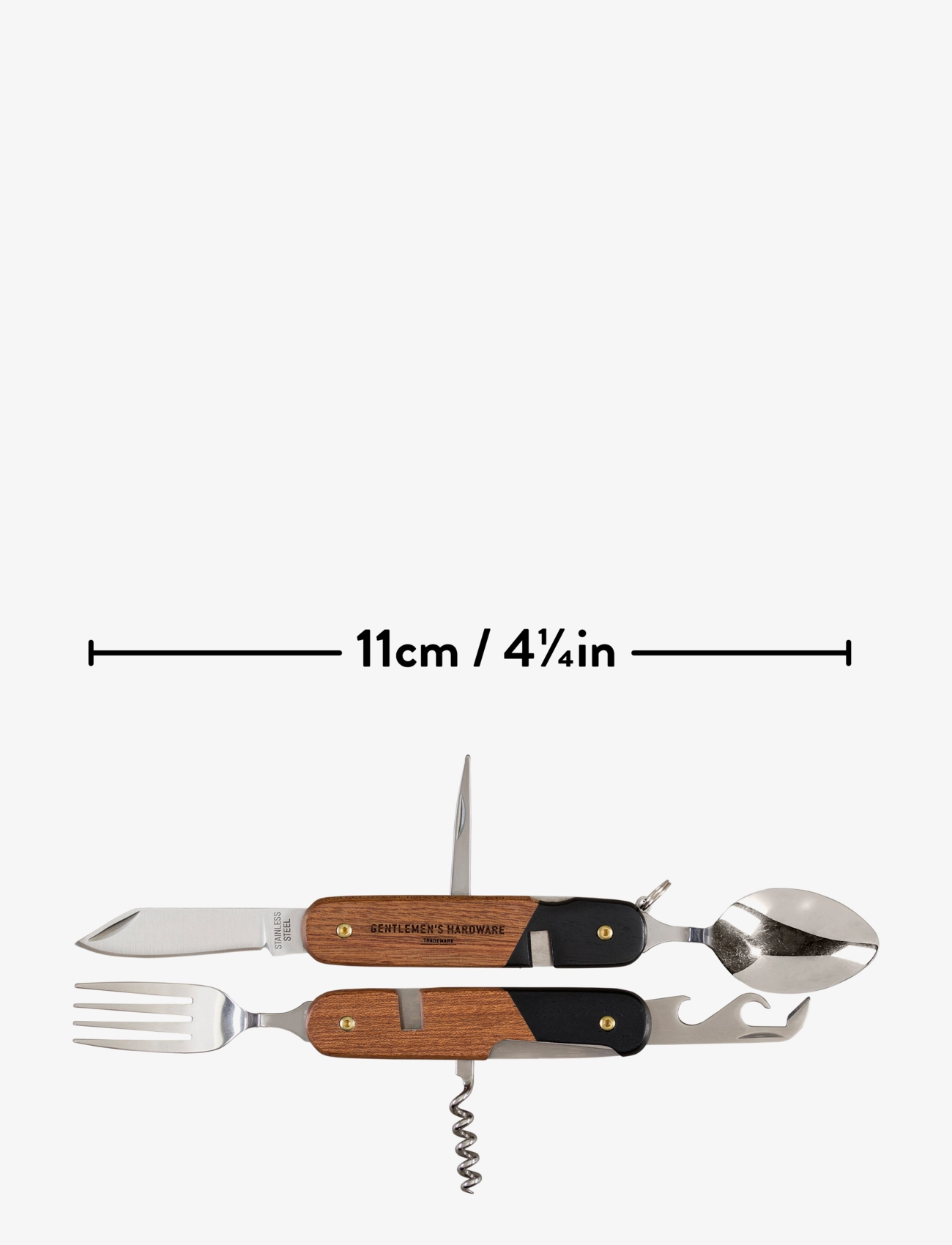 Gentlemen's Hardware - Camping Cutlery Tool Wood 2pcs set - shop by price - brown - 4