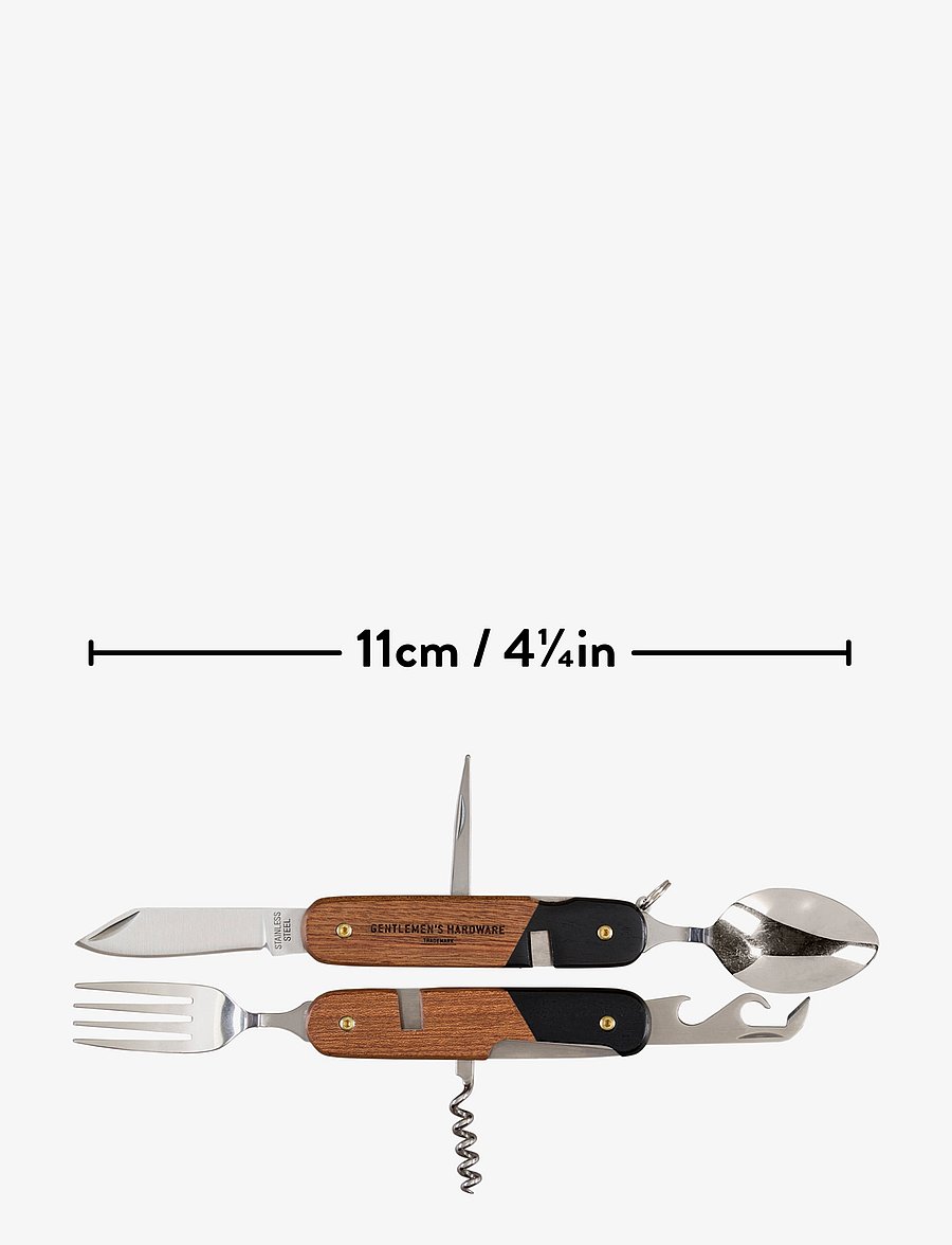 Gentlemen's Hardware - Camping Cutlery Tool Wood 2pcs set - madalaimad hinnad - brown - 3