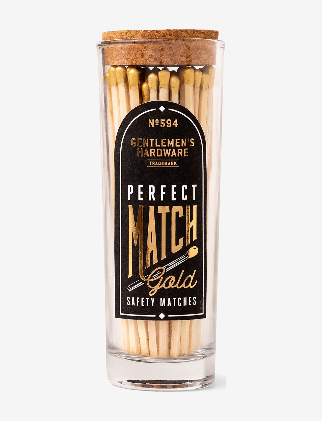 Gentlemen's Hardware - Glass Bottle with 85 Matches - black - 0