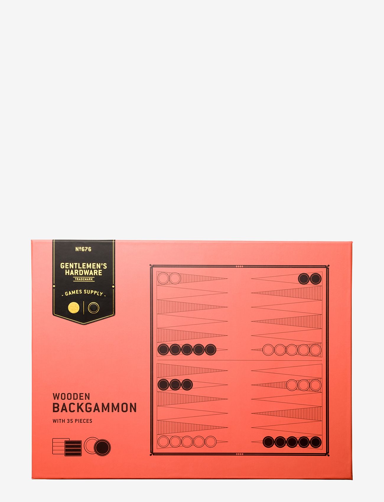 Gentlemen's Hardware - Backgammon Set Acacia Wood - dzimšanas dienas dāvanas - red - 1