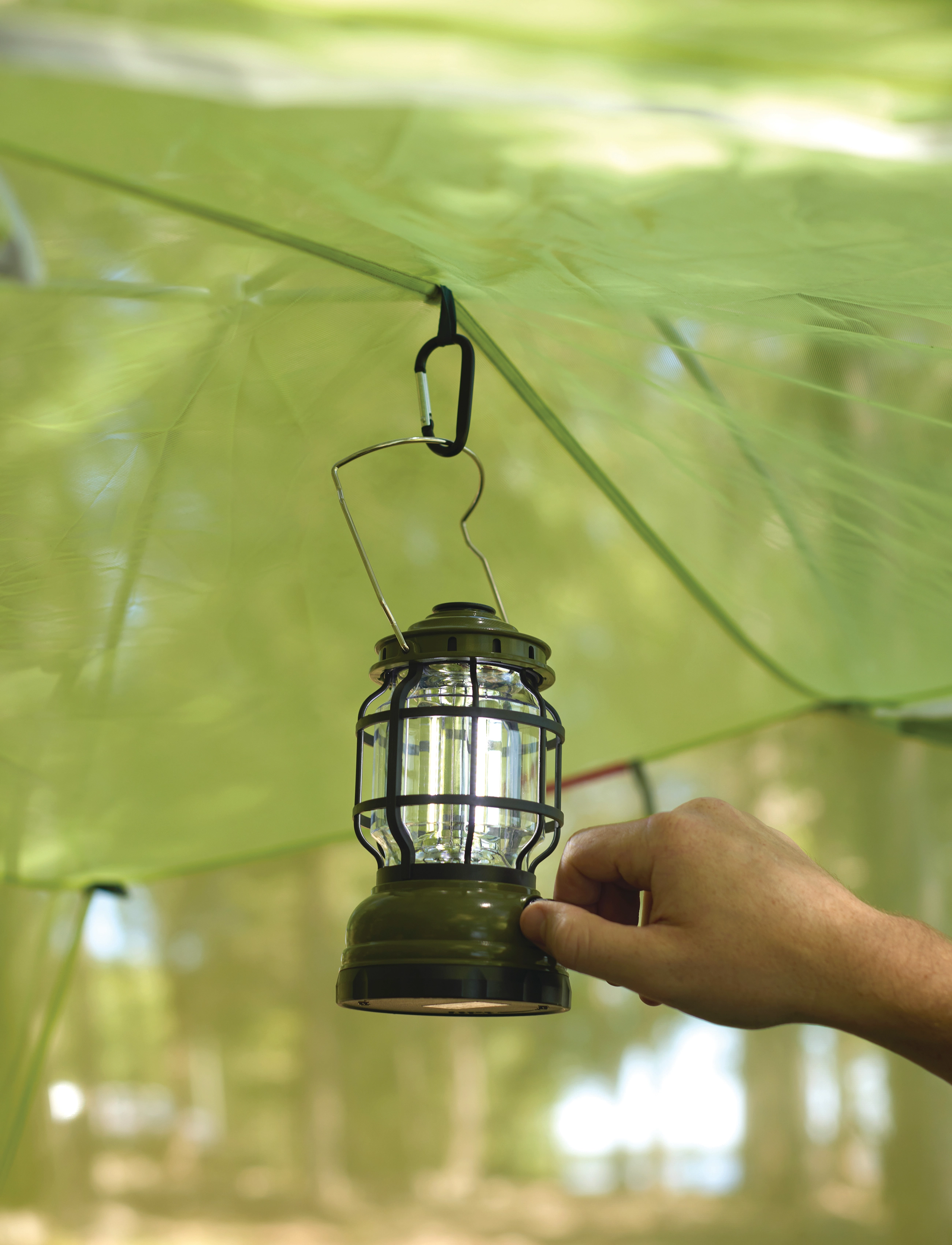 Gentlemen's Hardware Camping Lantern, H:10.9 cm, Outdoor Lighting, Grün - Lanterns, Homeware