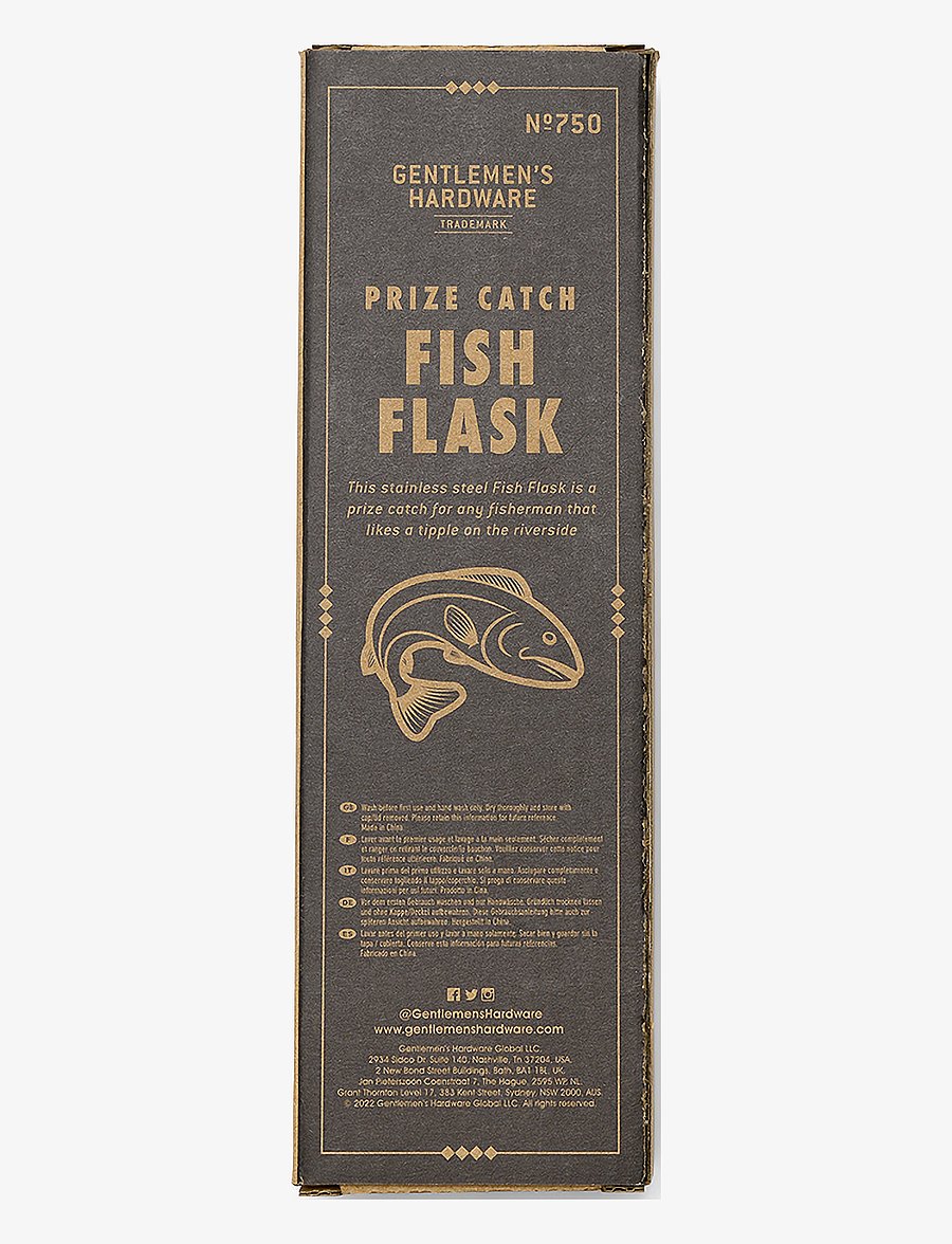 Gentlemen's Hardware - Fish Hip Flask - whiskey-karaffen - silver - 3