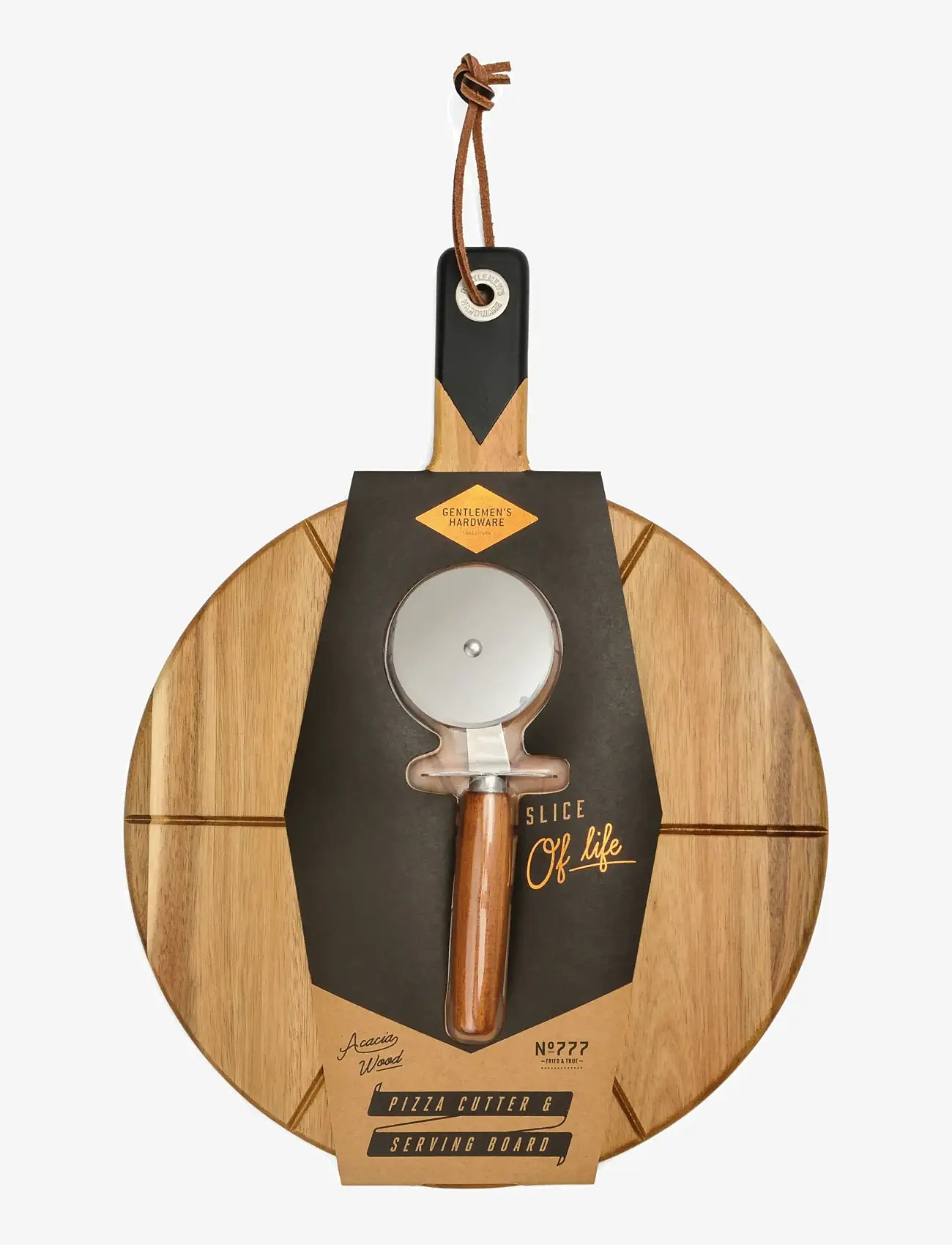 Gentlemen's Hardware - Pizzabricka & Slicer - pizza-utensilien - brown - 0