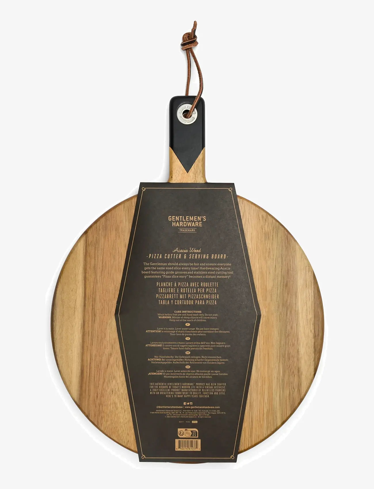 Gentlemen's Hardware - Pizzabricka & Slicer - pizza-utensilien - brown - 1