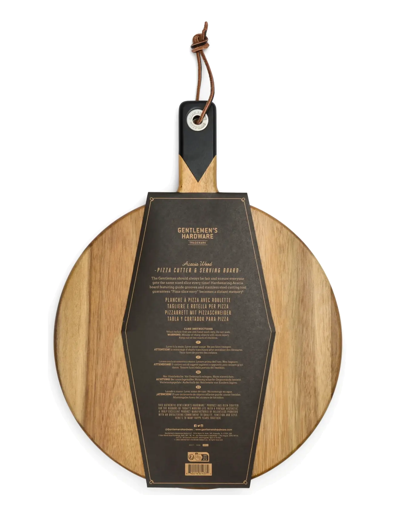 Gentlemen's Hardware - Pizzabricka & Slicer - serverings- & anretningsfade - brown - 1