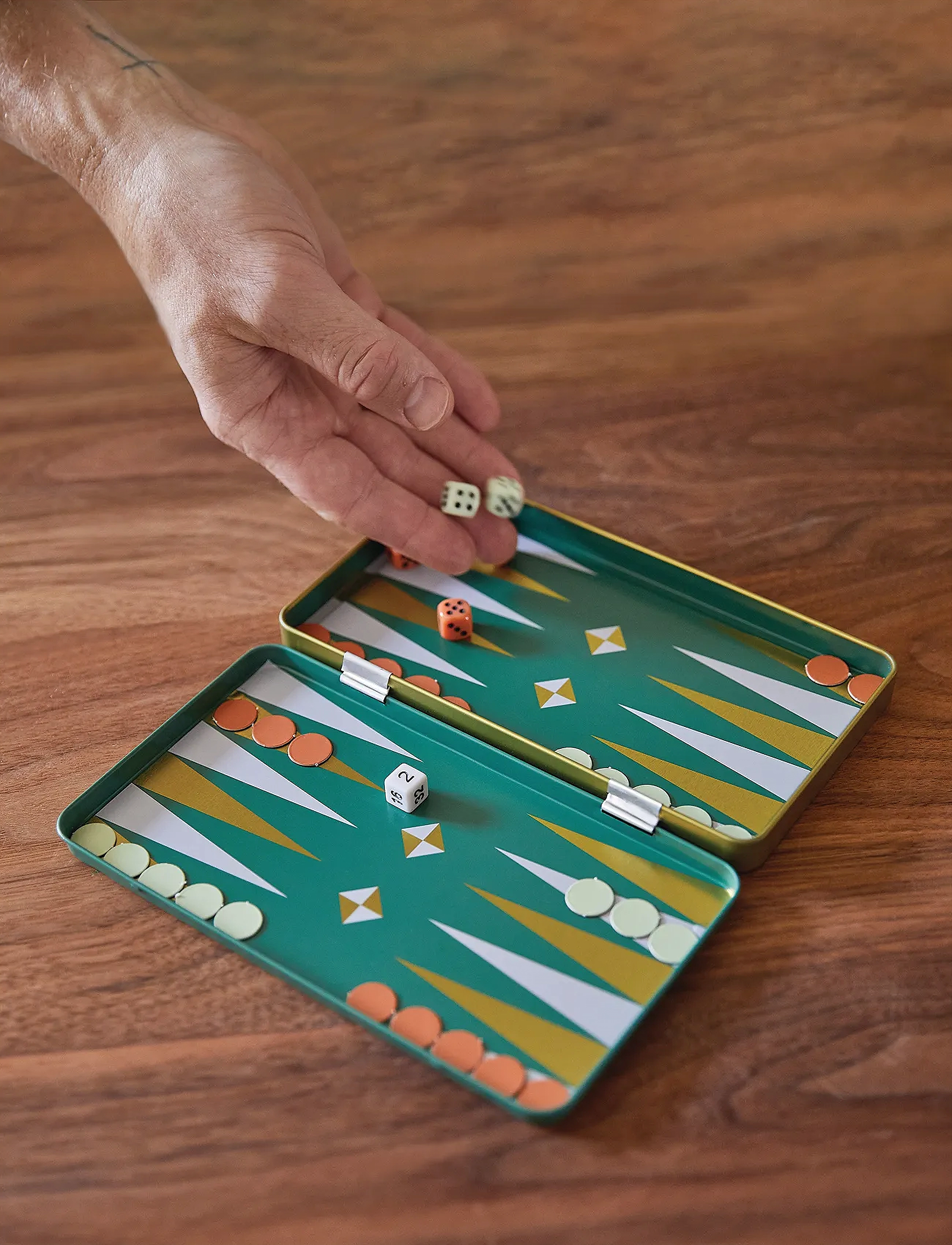 Gentlemen's Hardware - Travel Backgammon - madalaimad hinnad - green - 4