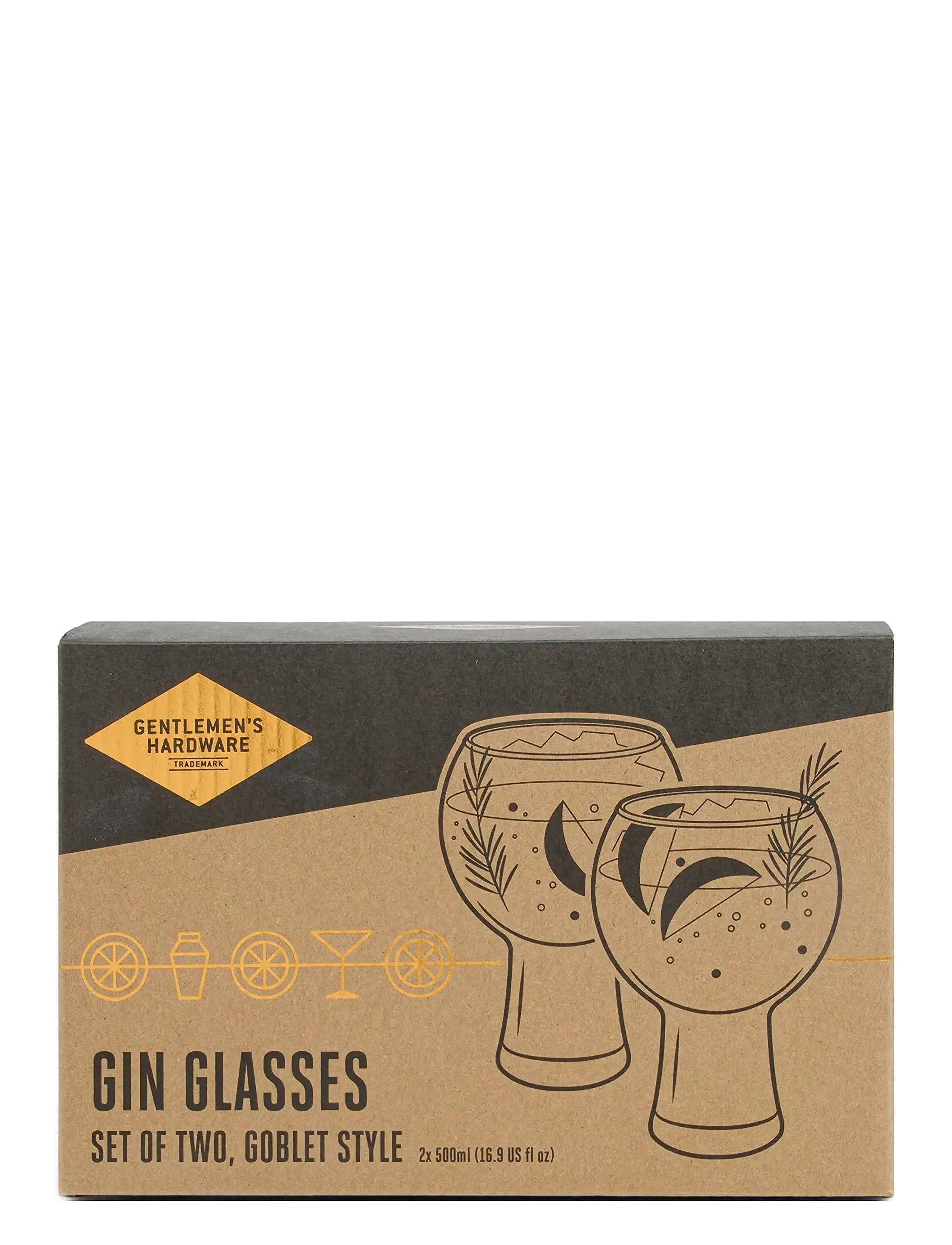 Gentlemen's Hardware - Gin Glass - Set of 2 - osta hinna alusel - clear - 1