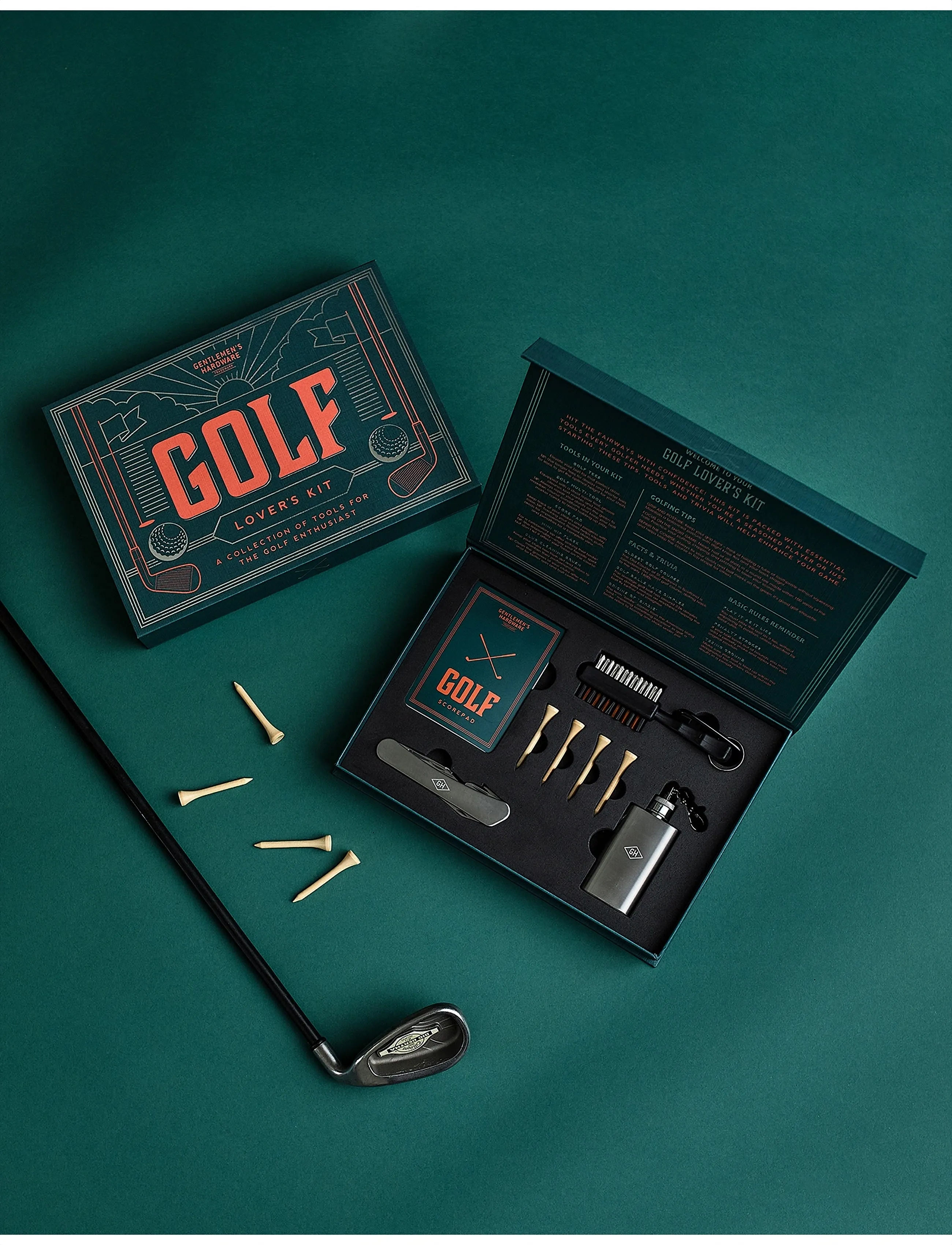 Gentlemen's Hardware Golf Lovers Kit, One Size, Orange, Sport Golf Equipment > Golf Accessories, Herre