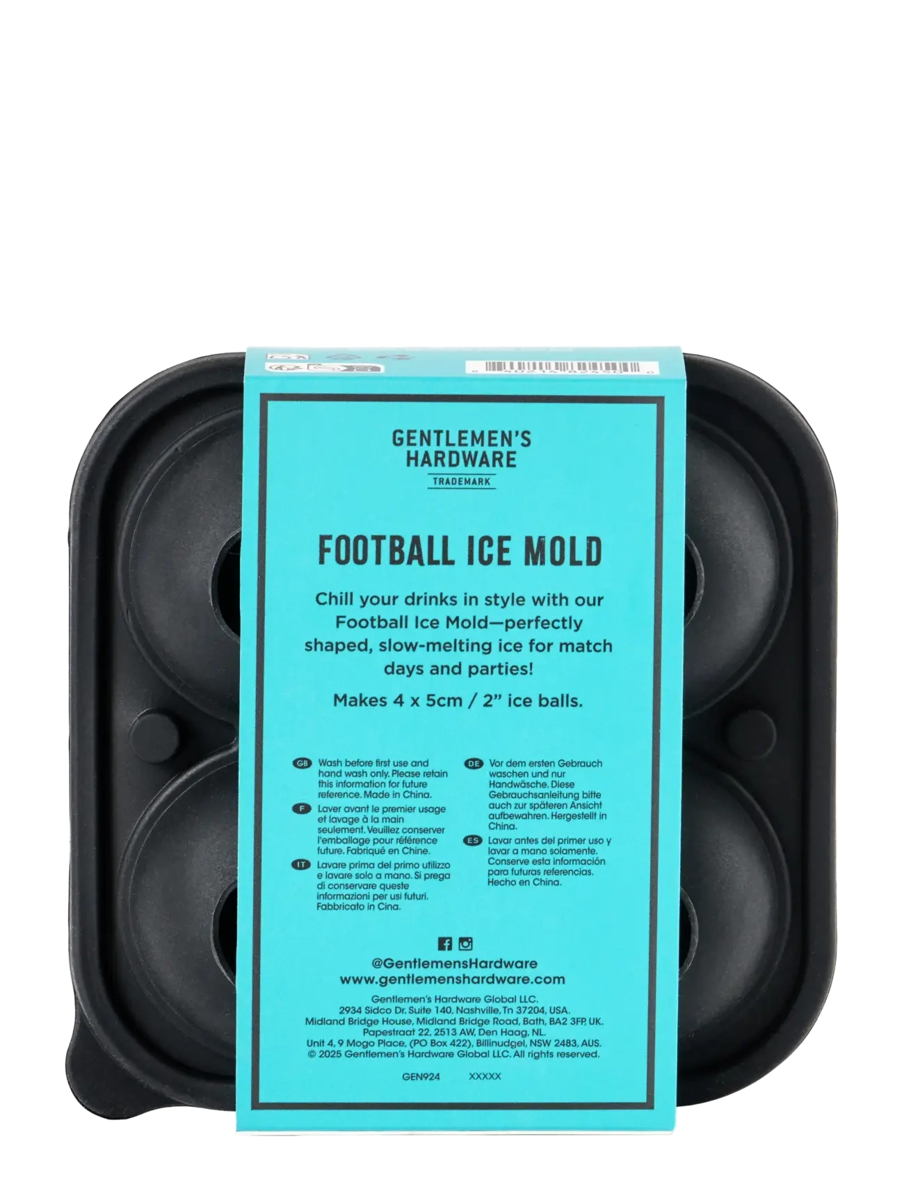 Gentlemen's Hardware - Isform Fotboll - isterningbakker - black - 1