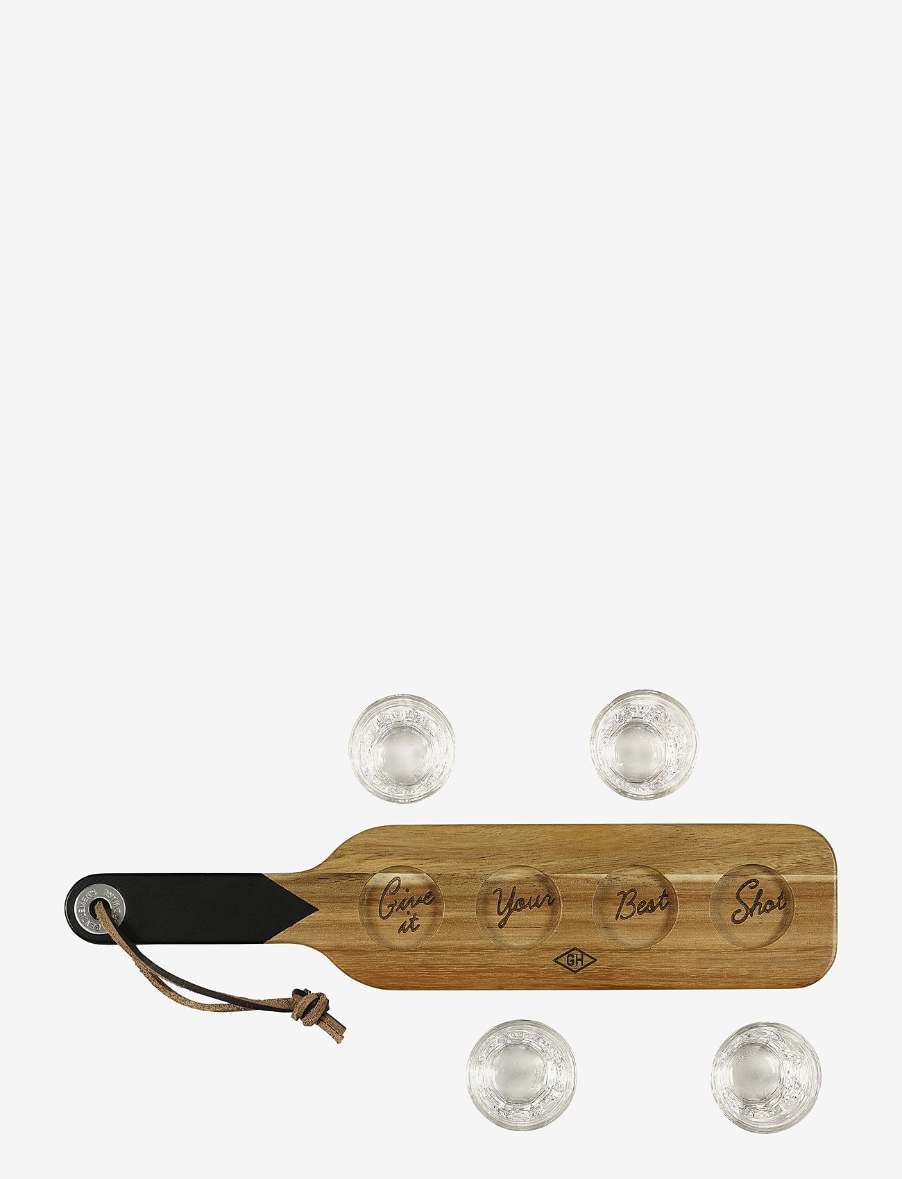 Gentlemen's Hardware - Serving Paddle & Shot Glasses - køb efter pris - black - 0
