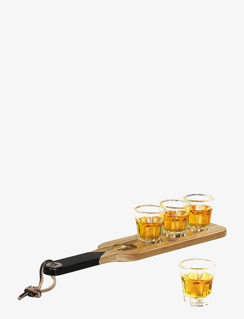 Gentlemen's Hardware - Serving Paddle & Shot Glasses - nach preis einkaufen - black - 3