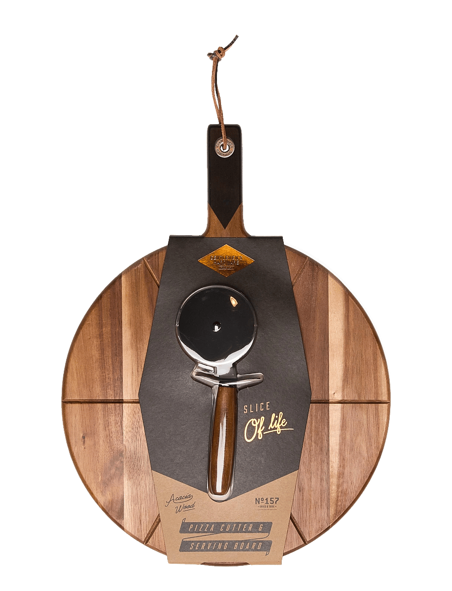Gentlemen's Hardware - Pizza Cutter & Serving Board - black - 0