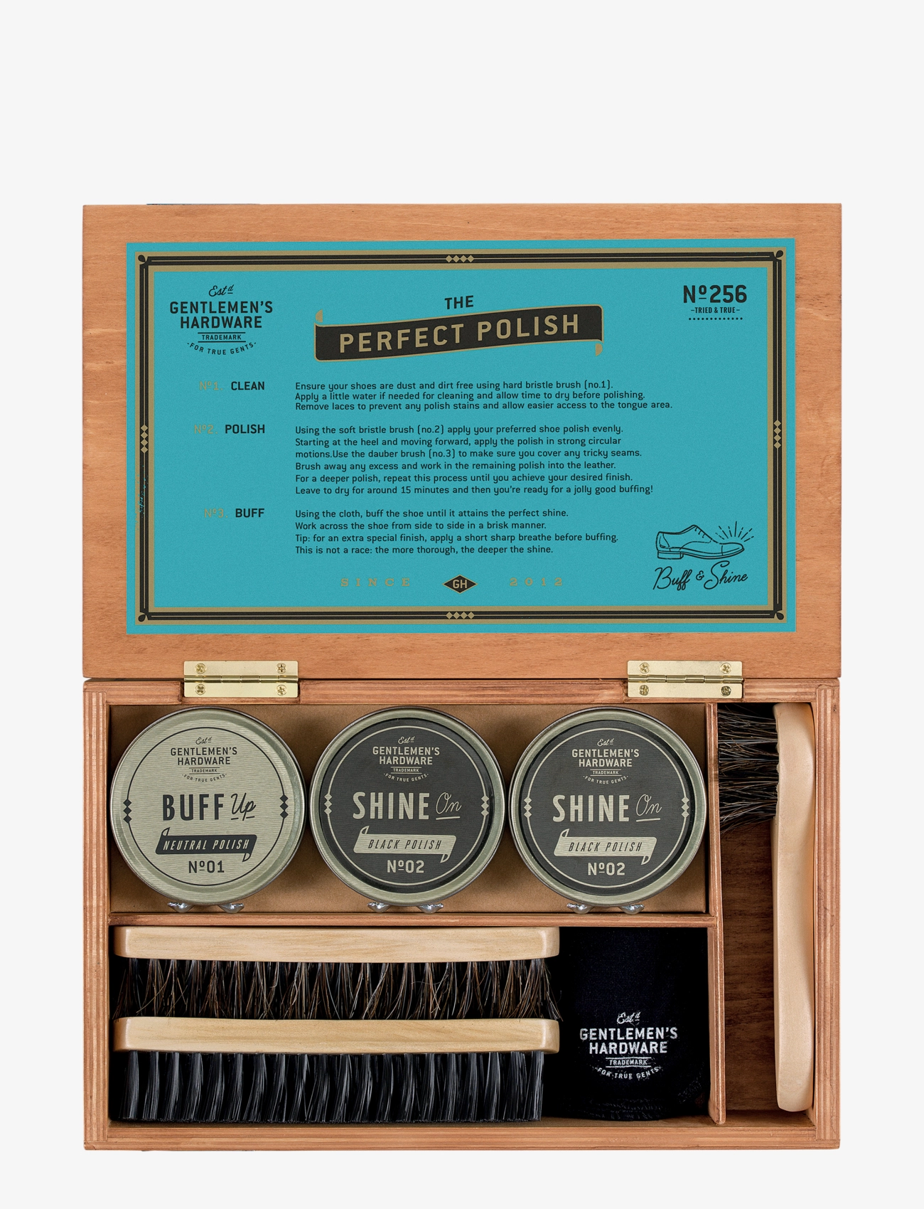 Gentlemen's Hardware - Shoe Shine Cigar Box - ochrona obuwia - brown - 2