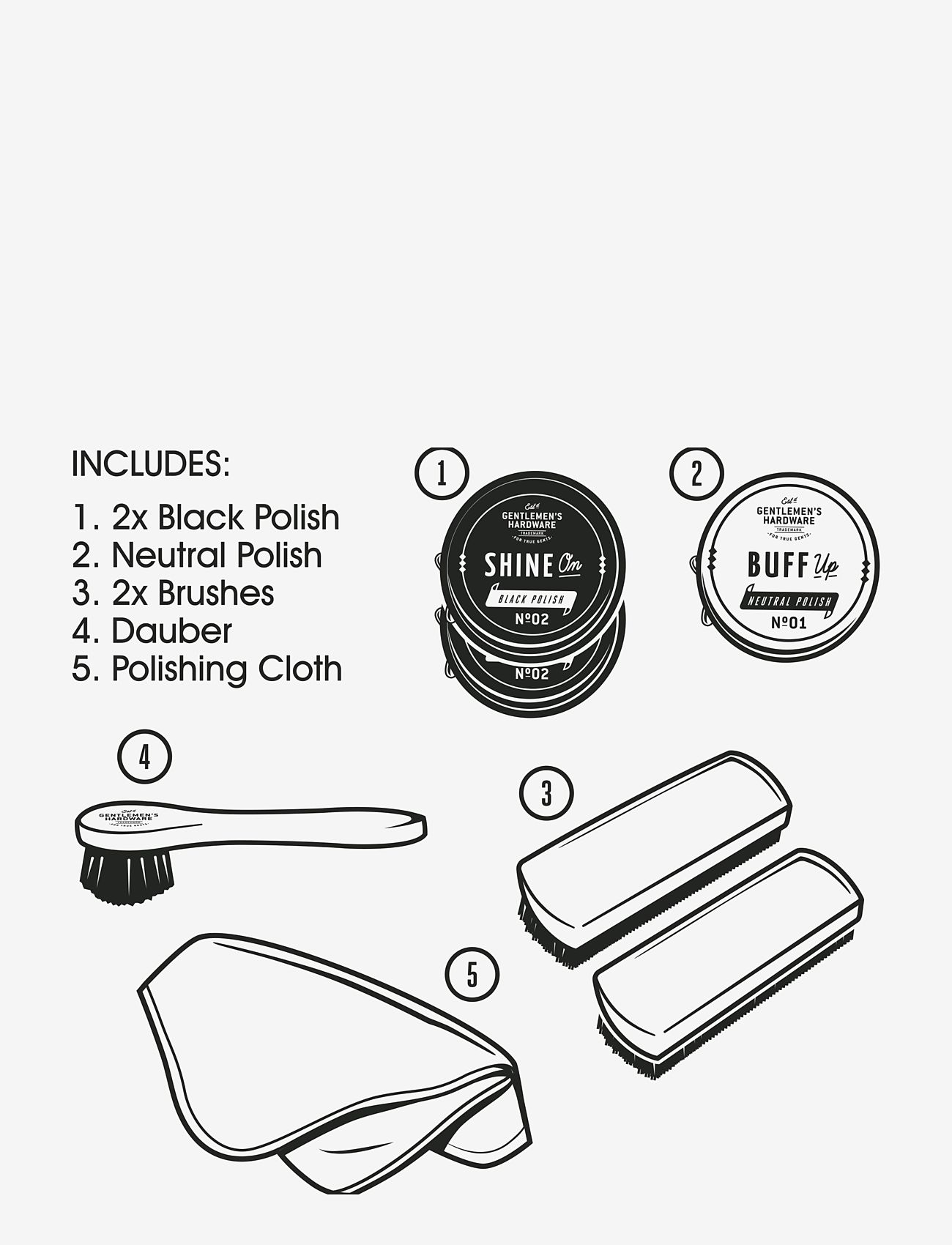 Gentlemen's Hardware - Shoe Shine Cigar Box - shop by price - brown - 4