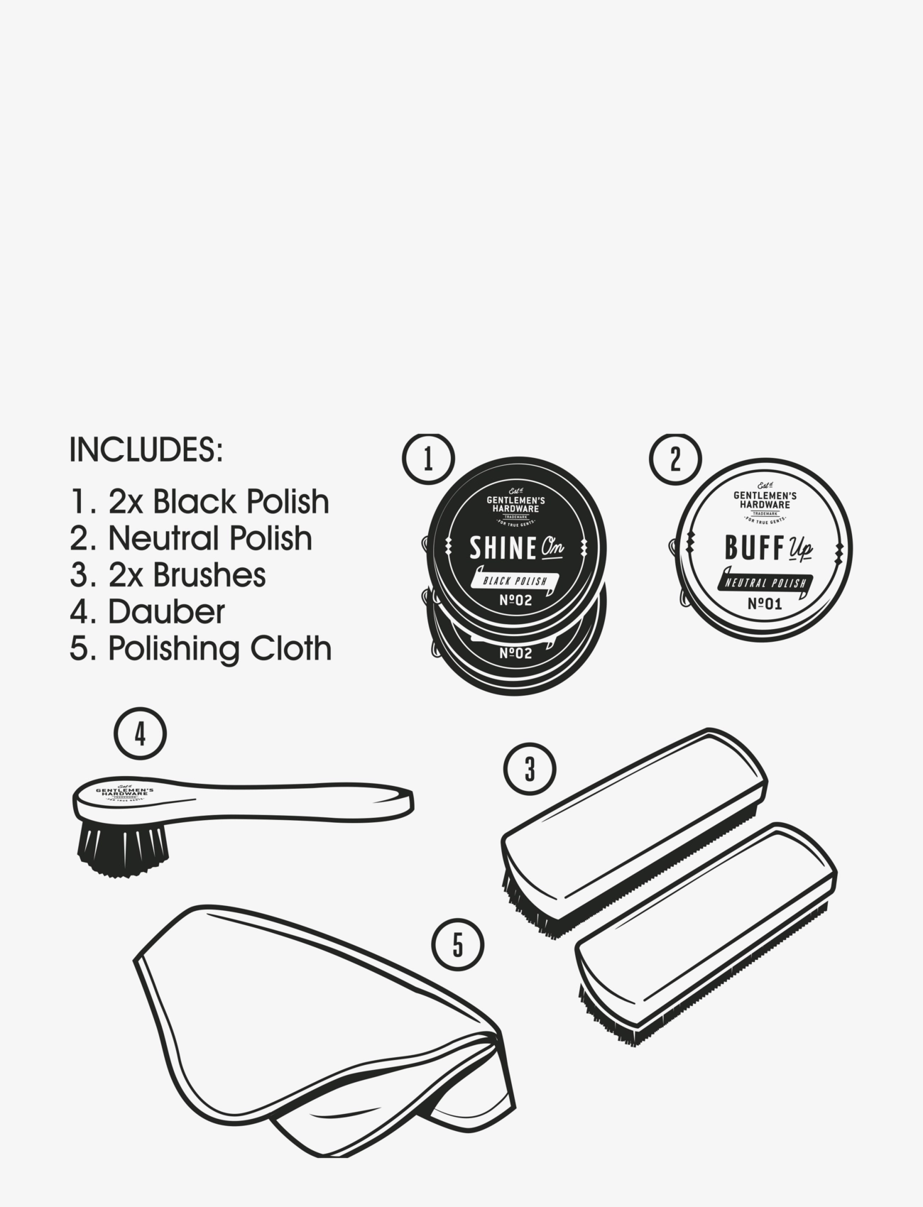 Gentlemen's Hardware - Shoe Shine Cigar Box - ochrona obuwia - brown - 4