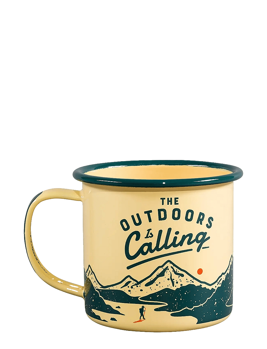 Gentlemen's Hardware - Enamel Mug - Outdoors is Calling - kaffetassen - yellow - 1