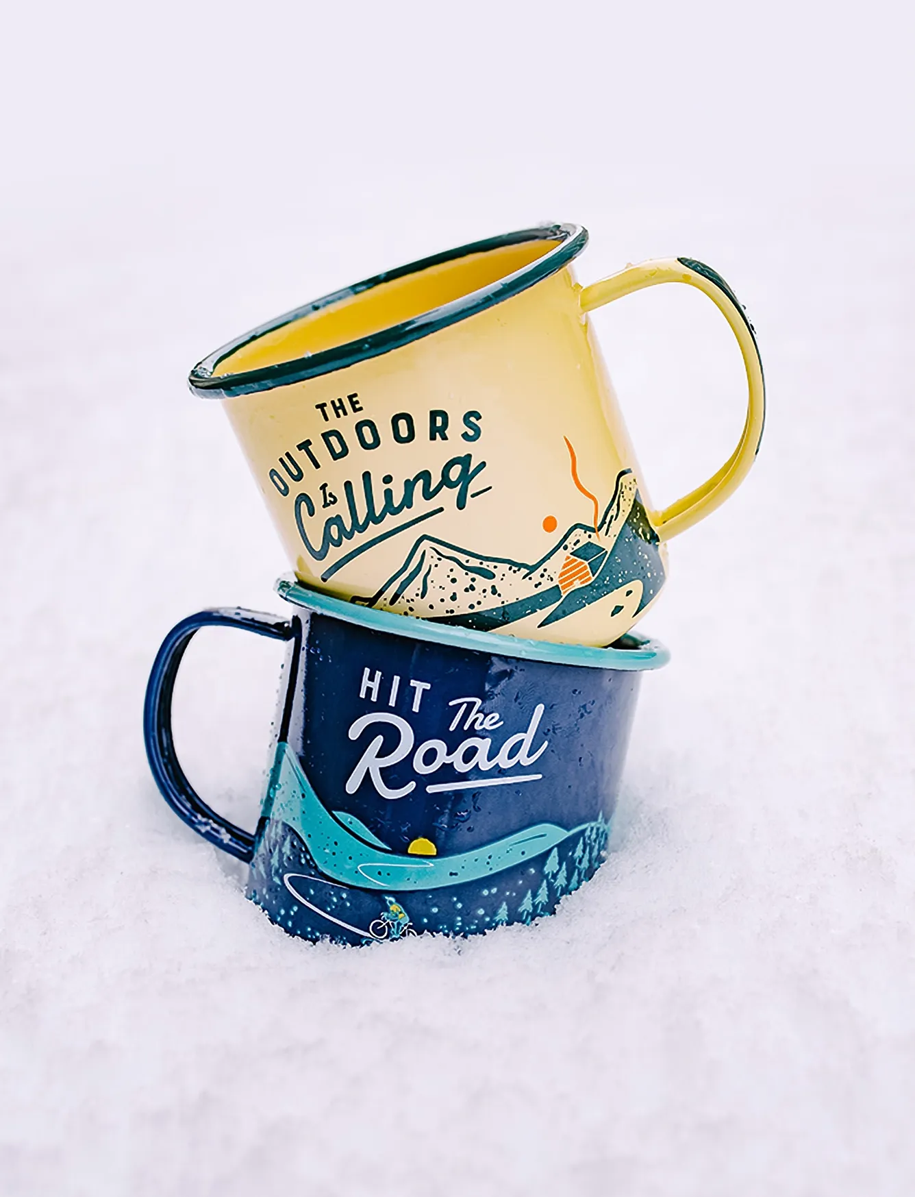 Gentlemen's Hardware - Enamel Mug - Outdoors is Calling - kaffekoppar - yellow - 0